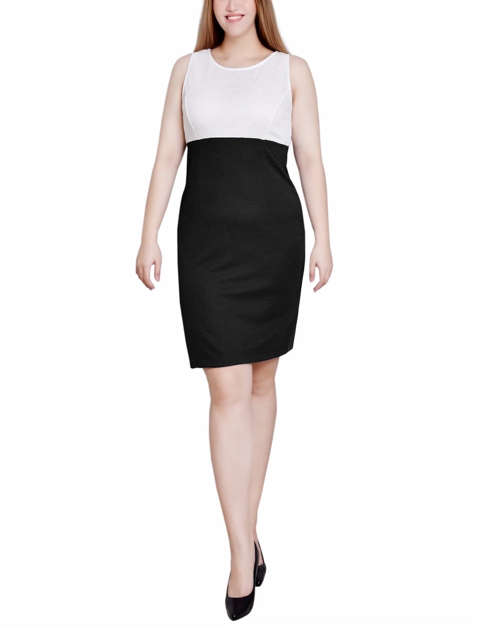 Black 2 Piece Colorblocked Dress Set - Petite - Image 4