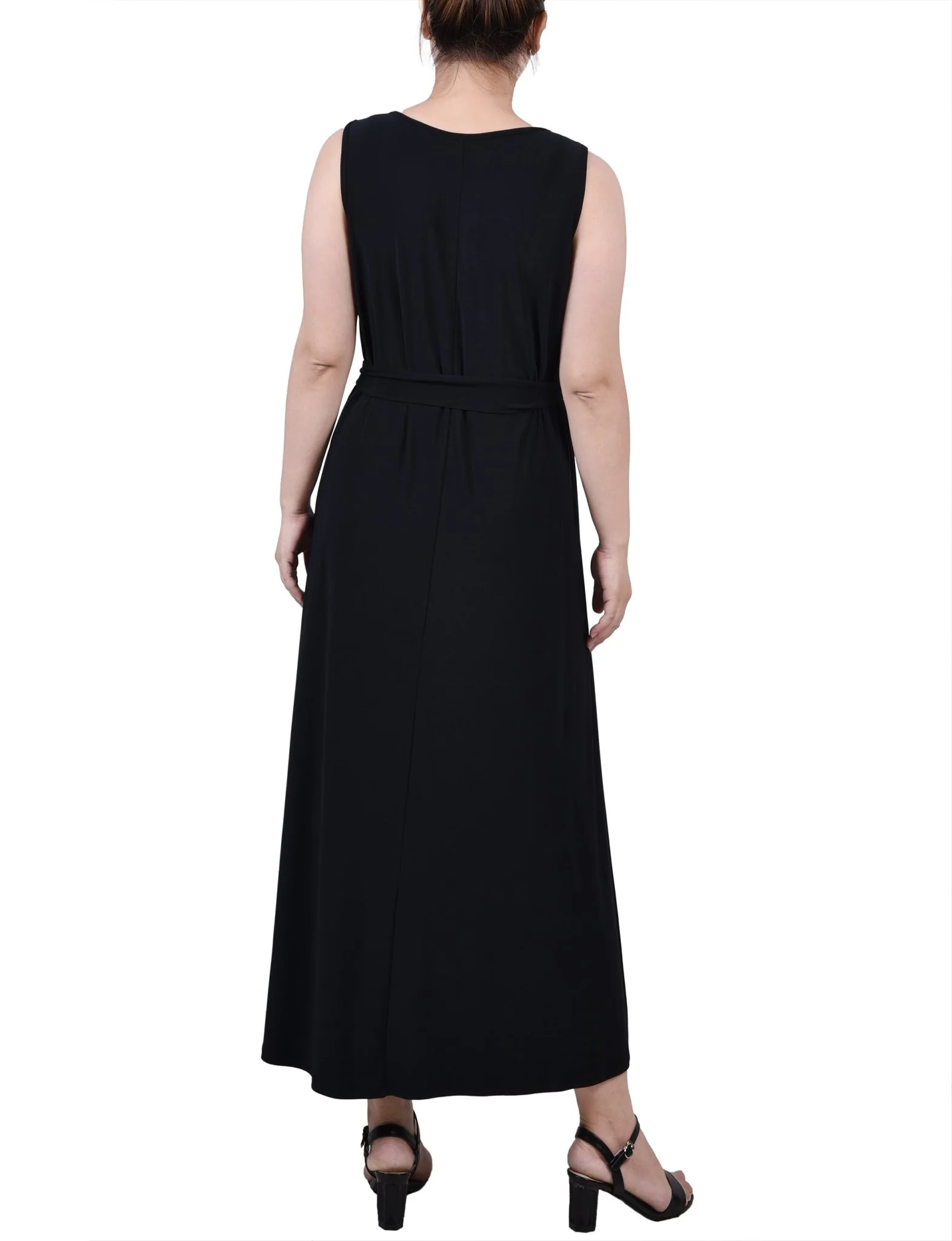 Black Ankle Length Sleeveless Dress - Petite - Image 3