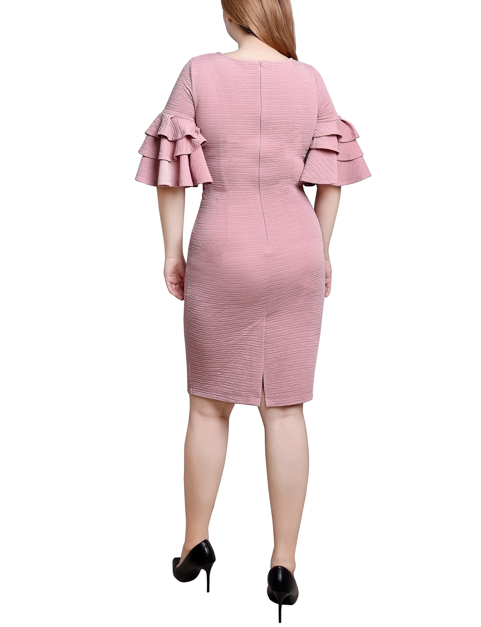 Blush Bolero Sleeve Body Con Dress - Image 3