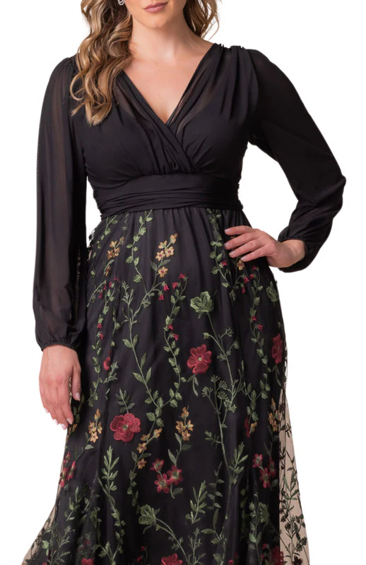 Briar Rose Isabella Embroidered Mesh Gown - Plus - Image 3