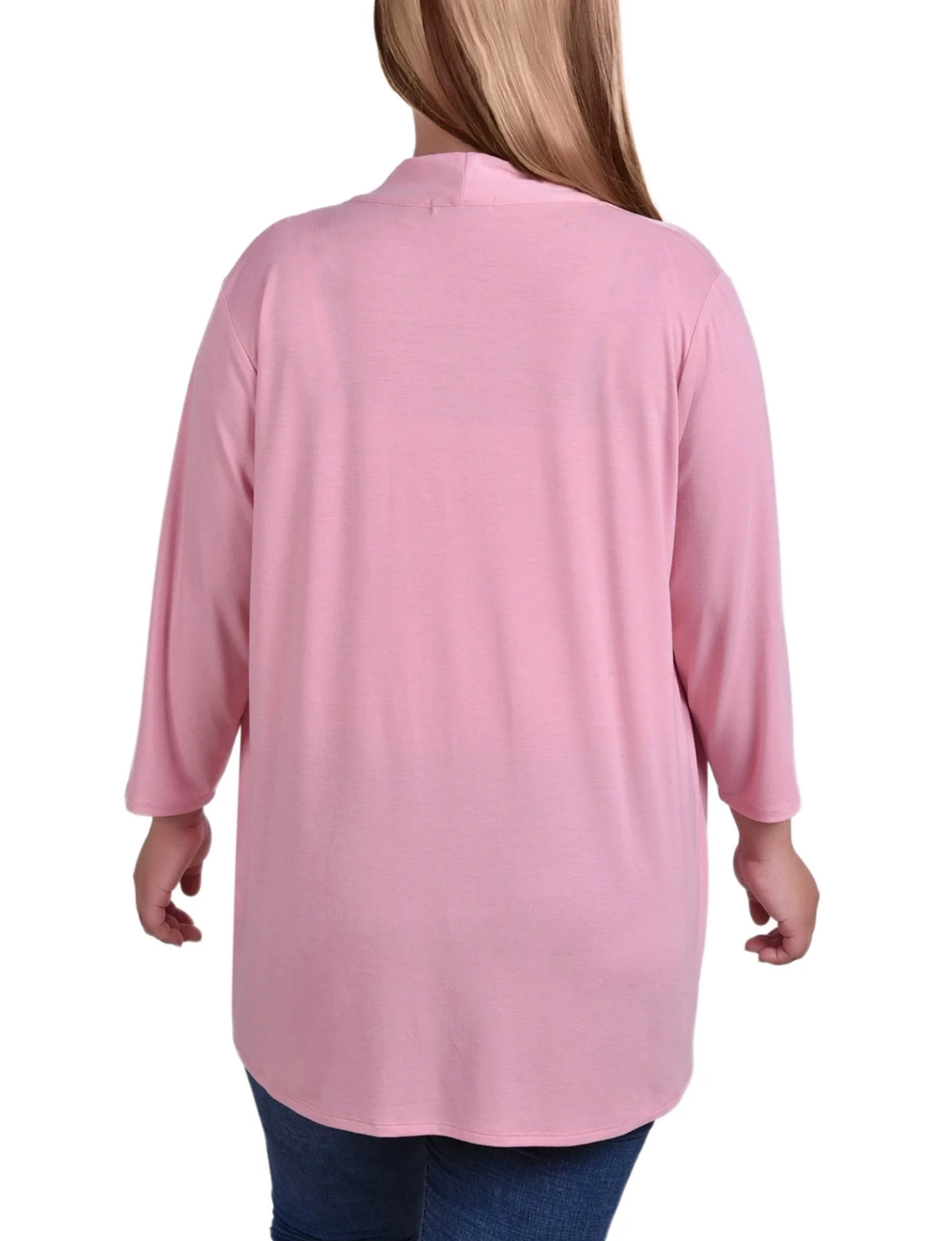 Bridal Rose 3/4 Sleeve Solid Cardigan - Plus - Image 4