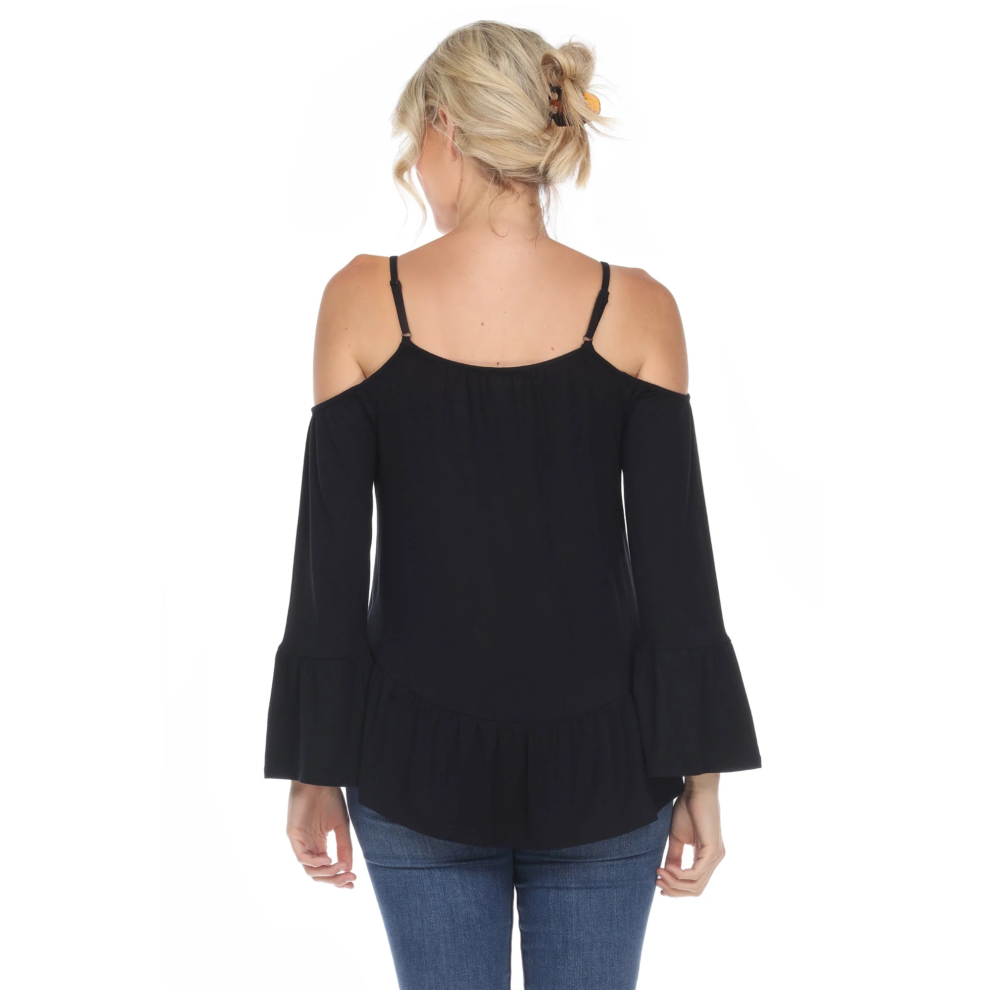 Cold Shoulder Ruffle Sleeve Top - Image 18