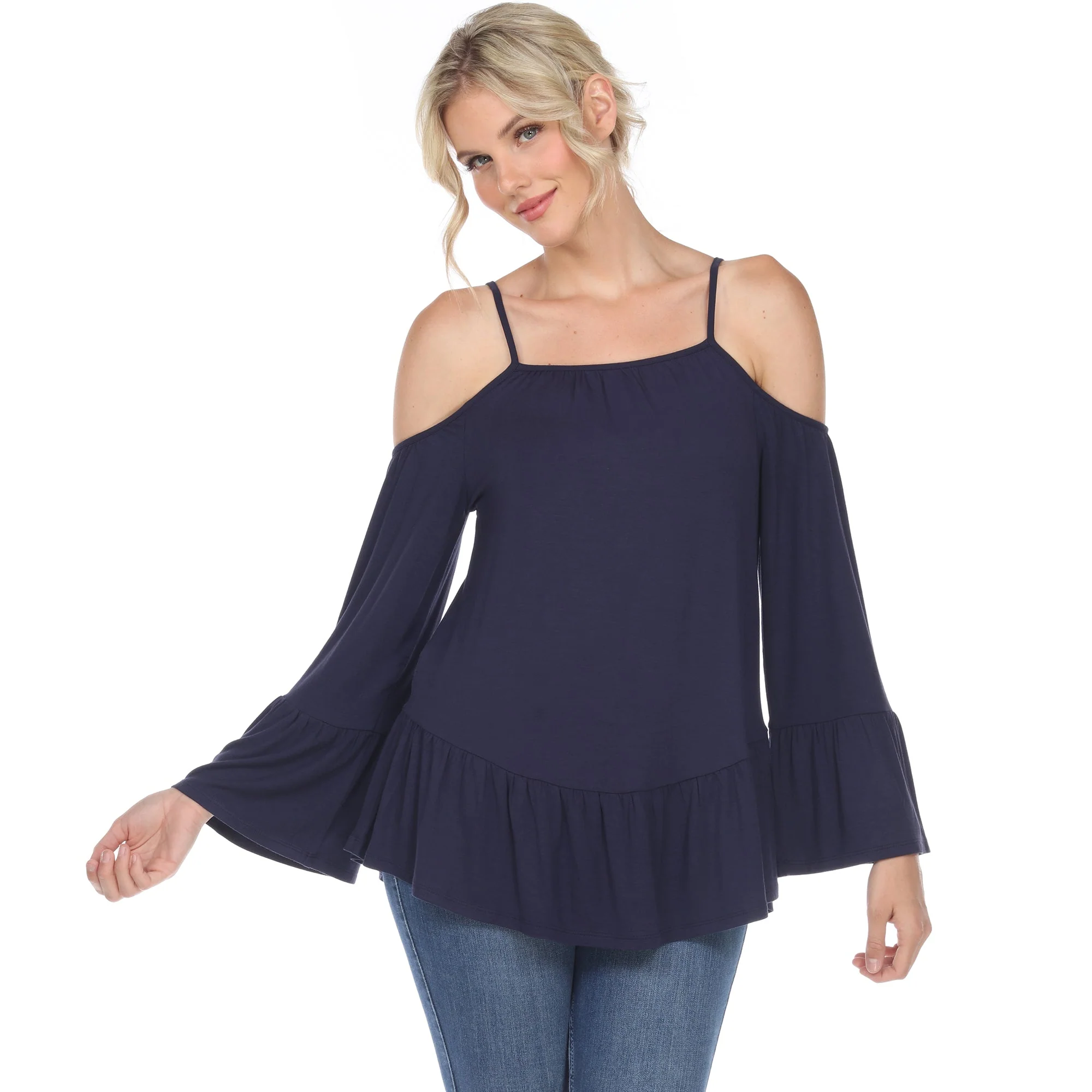 Cold Shoulder Ruffle Sleeve Top - Image 21
