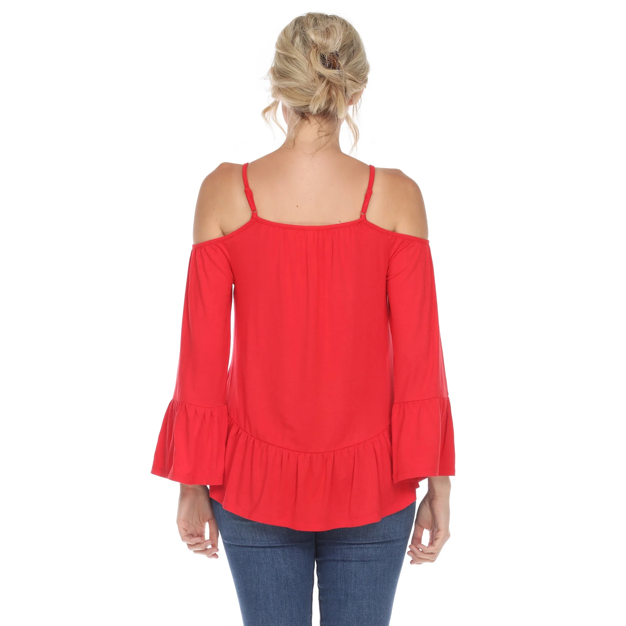 Cold Shoulder Ruffle Sleeve Top - Image 4