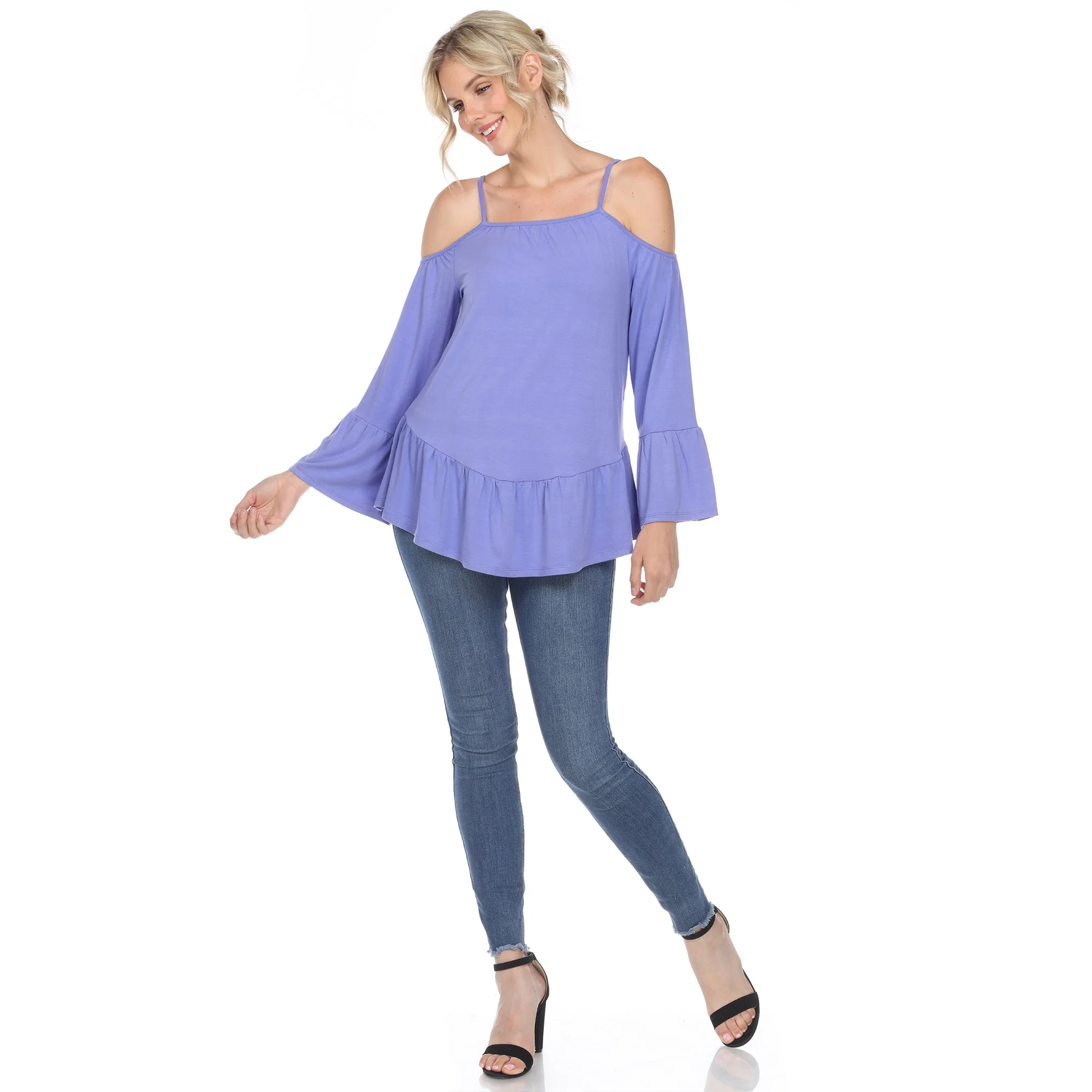 Cold Shoulder Ruffle Sleeve Top - Image 7