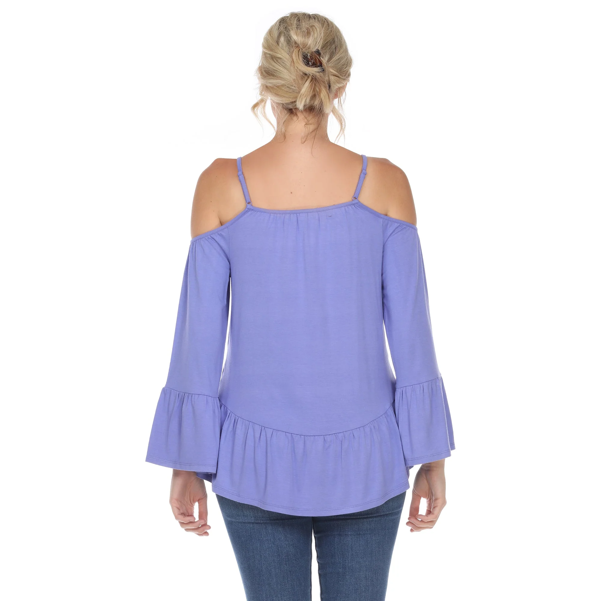 Cold Shoulder Ruffle Sleeve Top - Image 9