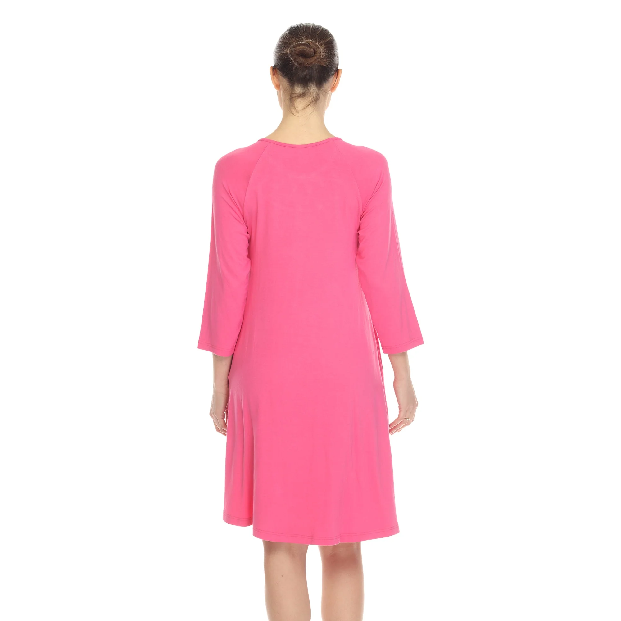 Criss Cross Neckline Swing Midi Dress - Image 5