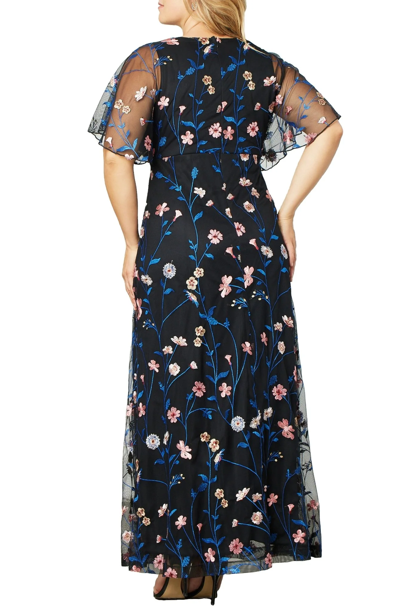 Embroidered Elegance Evening Gown - Plus - Image 10