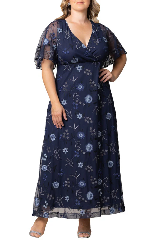 Embroidered Elegance Evening Gown - Plus - Image 16