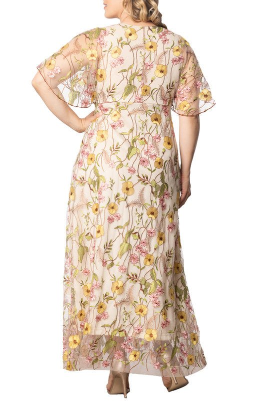 Embroidered Elegance Evening Gown - Plus - Image 3