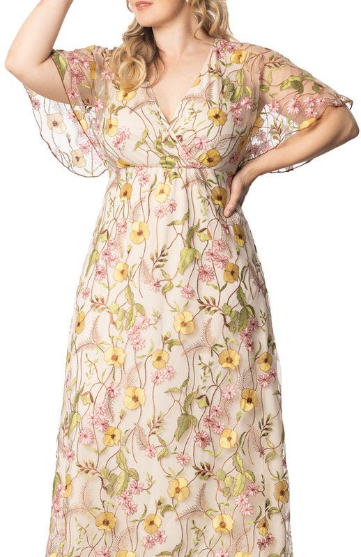Embroidered Elegance Evening Gown - Plus - Image 4