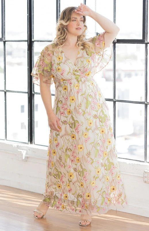 Embroidered Elegance Evening Gown - Plus - Image 7