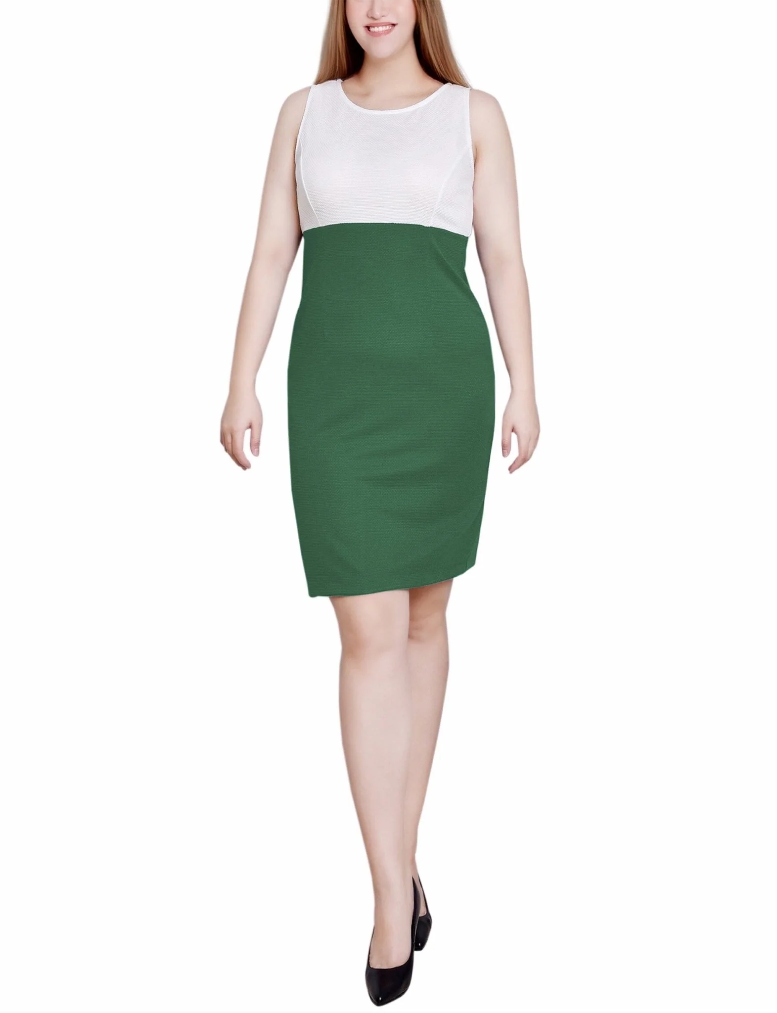Emerald 2 Piece Colorblocked Dress Set - Petite - Image 4