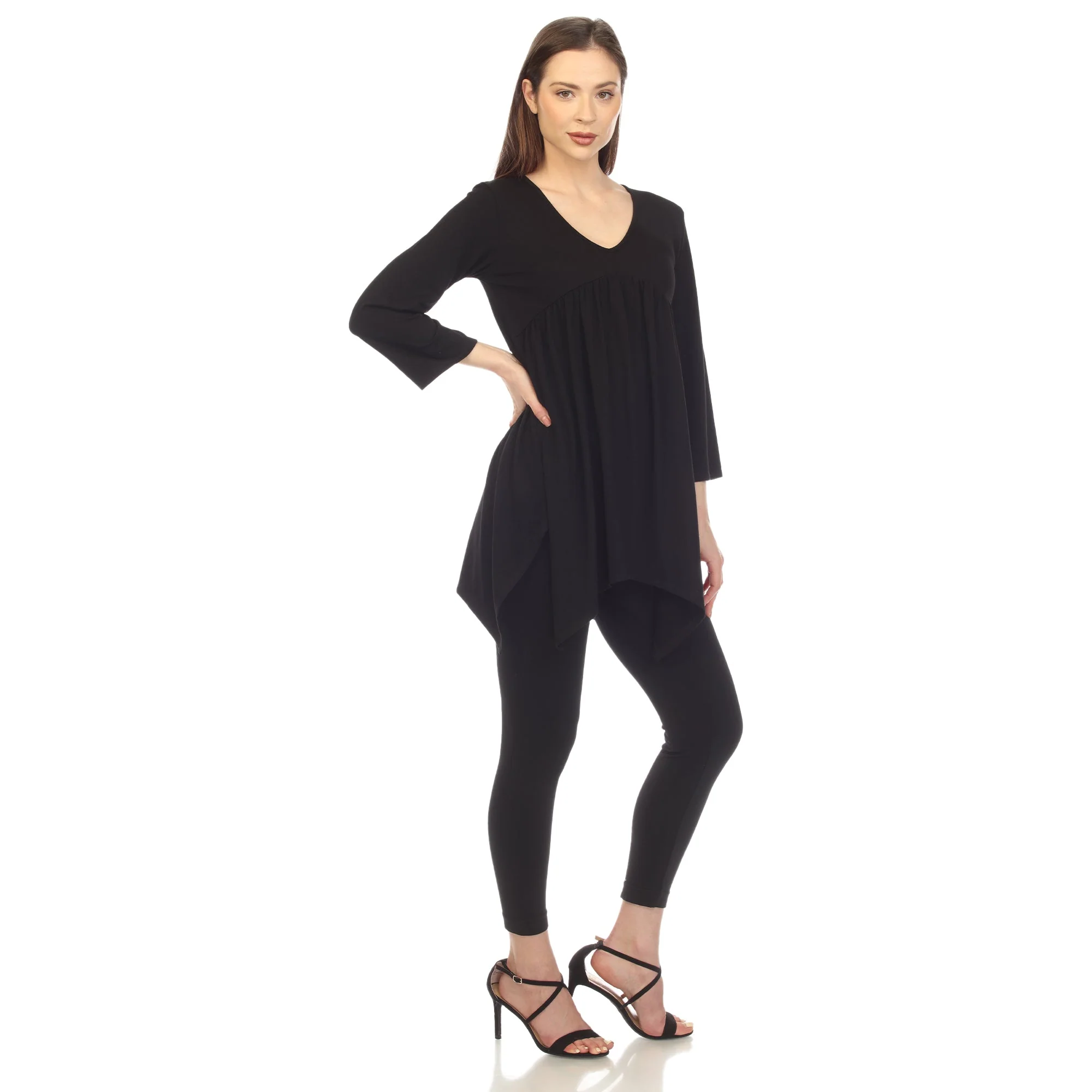 Empire Waist V-Neck Tunic Top - Image 10