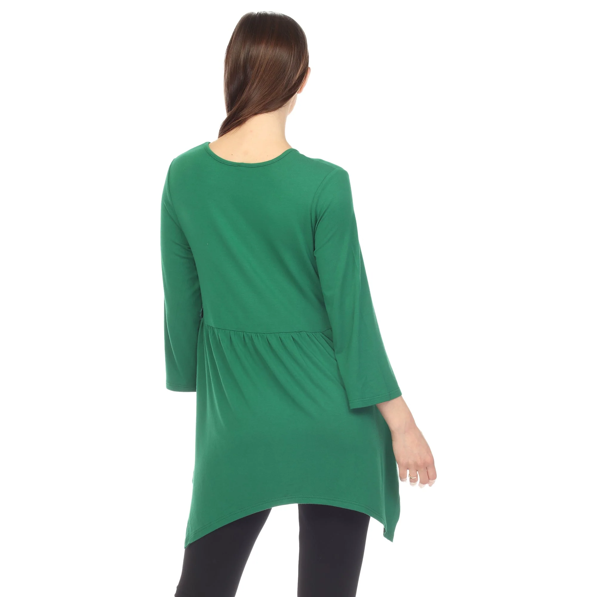 Empire Waist V-Neck Tunic Top - Image 18