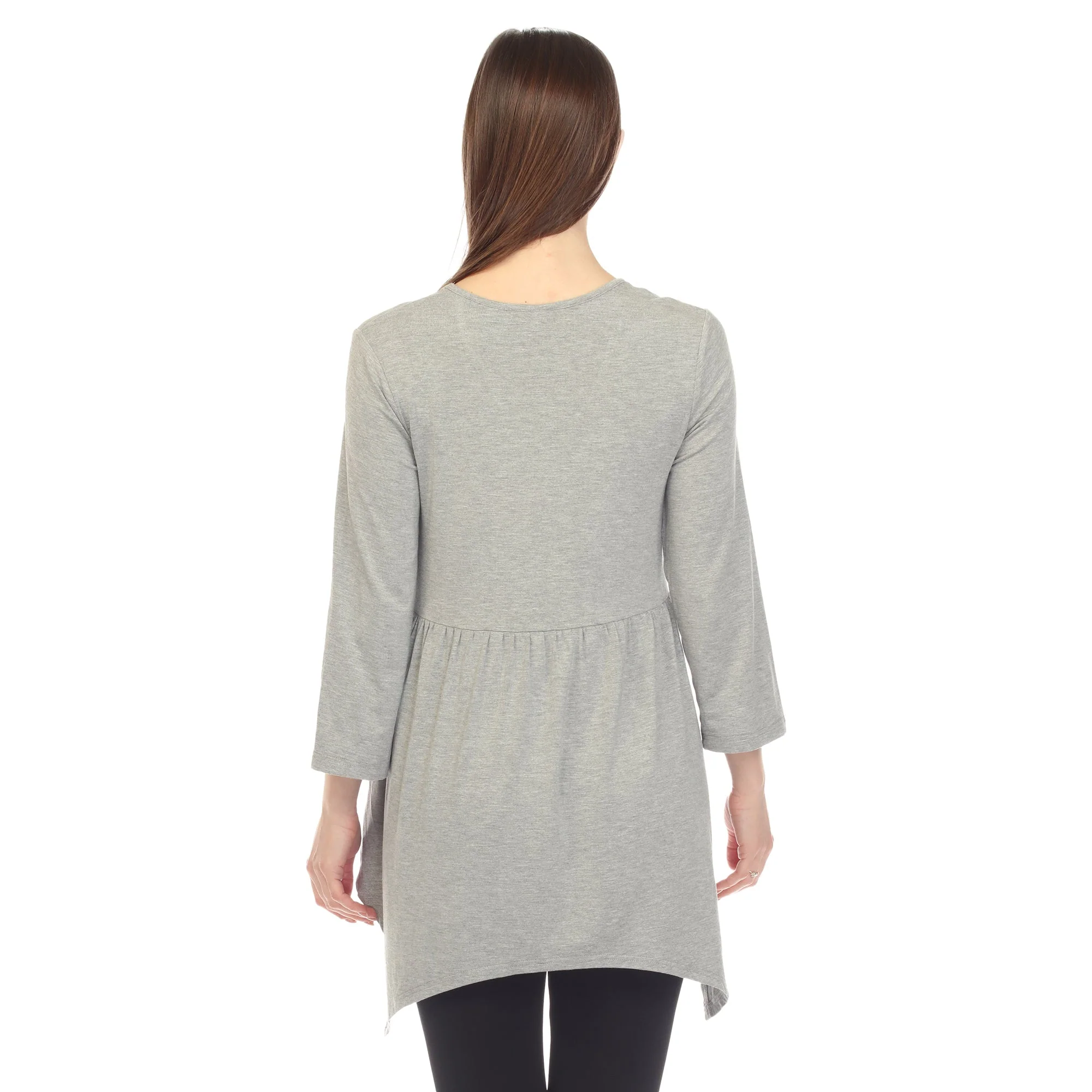 Empire Waist V-Neck Tunic Top - Image 23