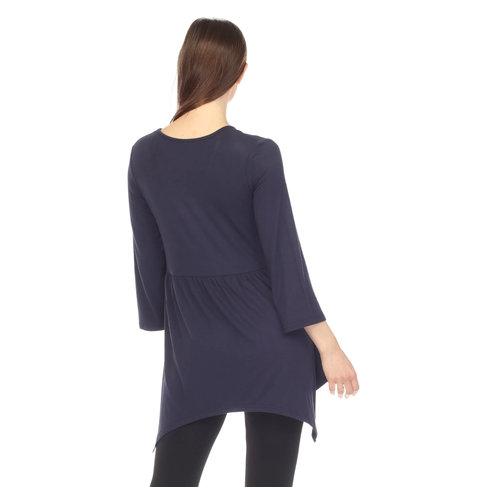 Empire Waist V-Neck Tunic Top - Image 28