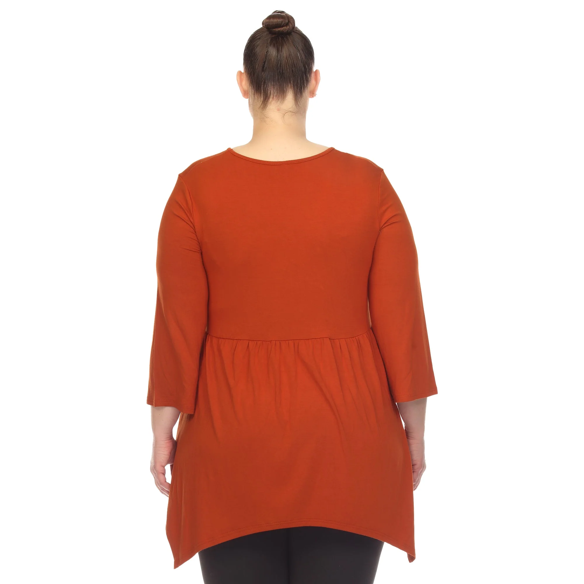 Empire Waist V-Neck Tunic Top - Plus - Image 11