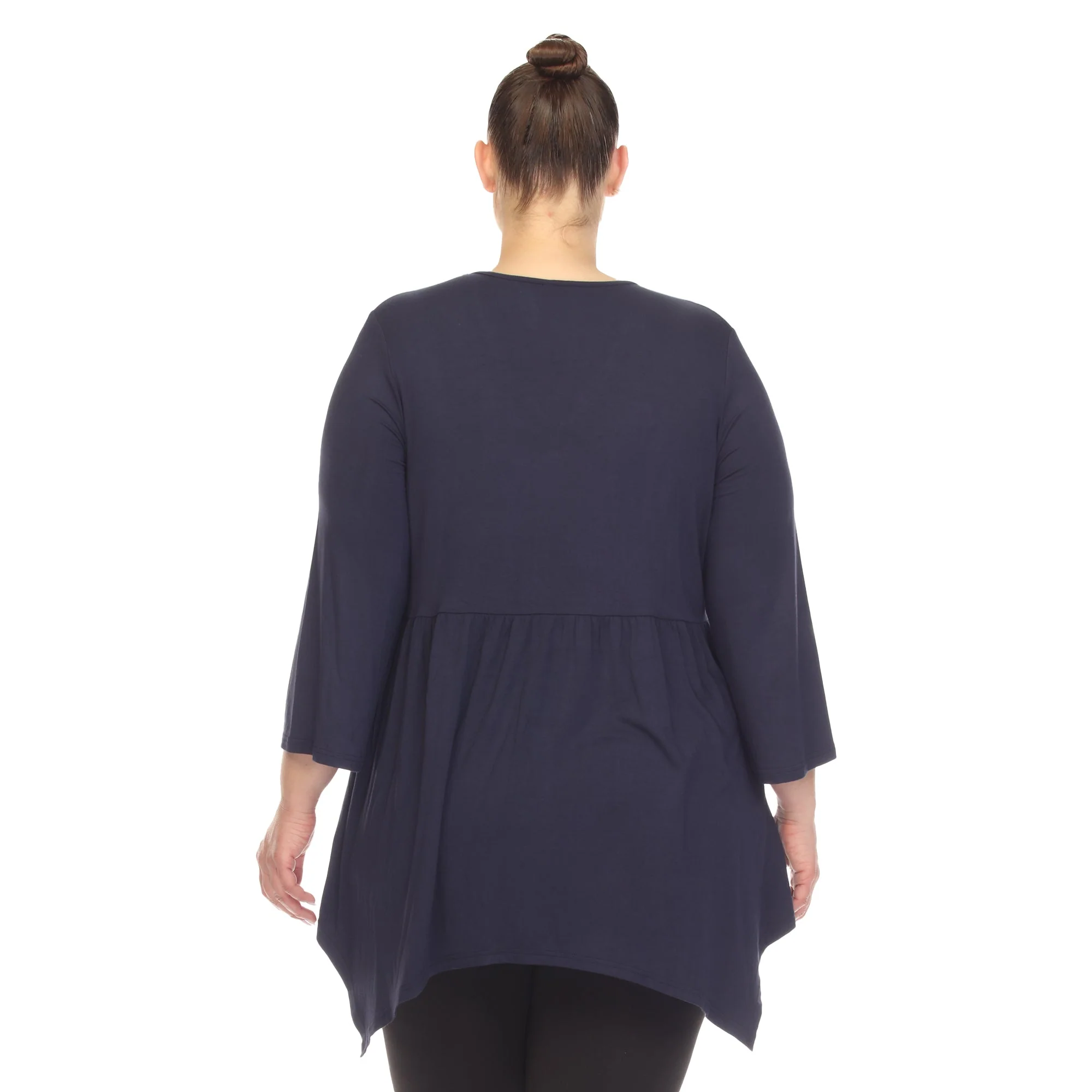 Empire Waist V-Neck Tunic Top - Plus - Image 23