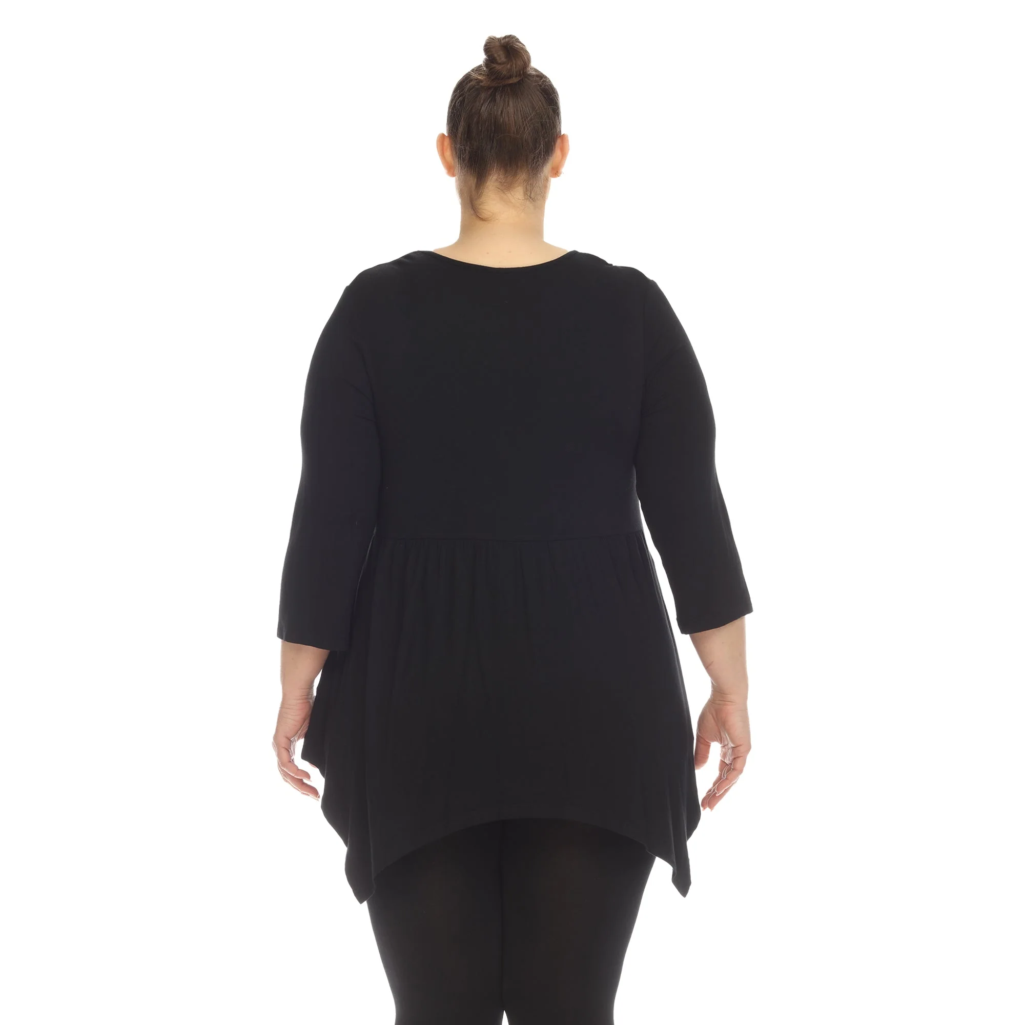 Empire Waist V-Neck Tunic Top - Plus - Image 7