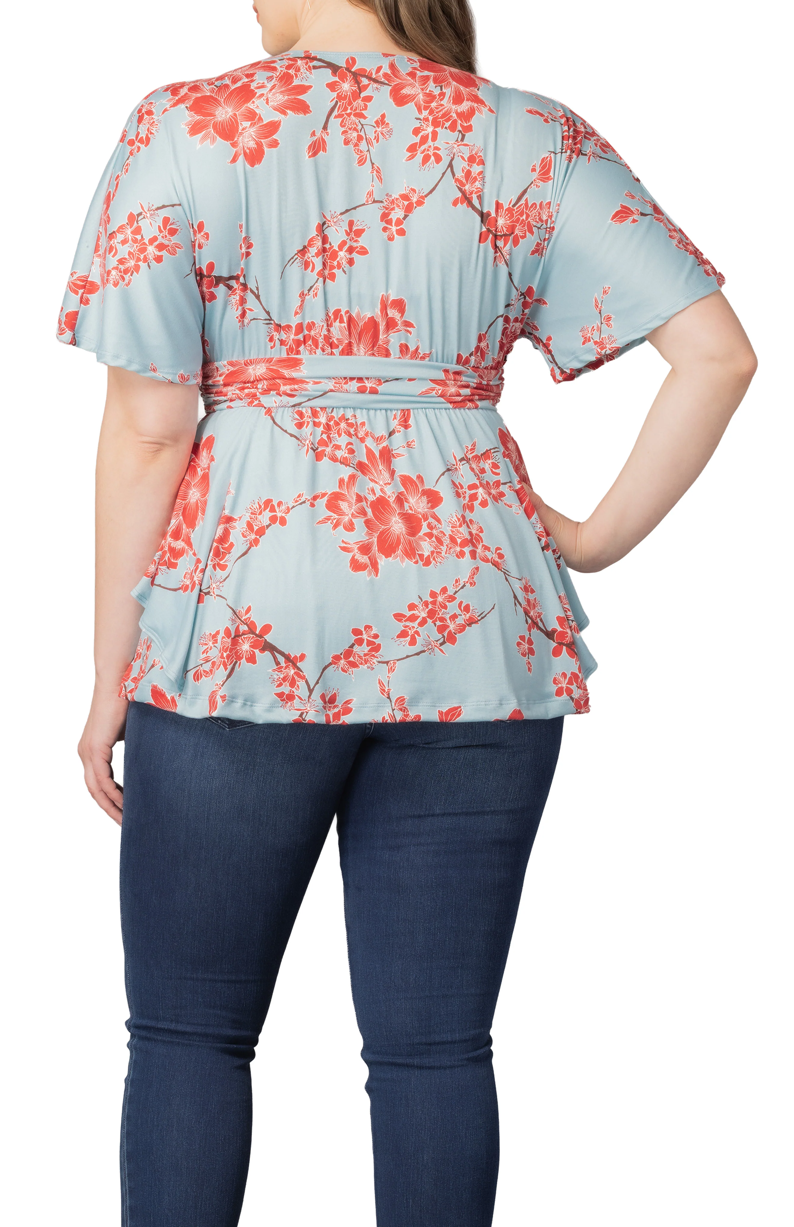 Encore Print Top  -Cherry Blossom Print -  Plus - Image 3