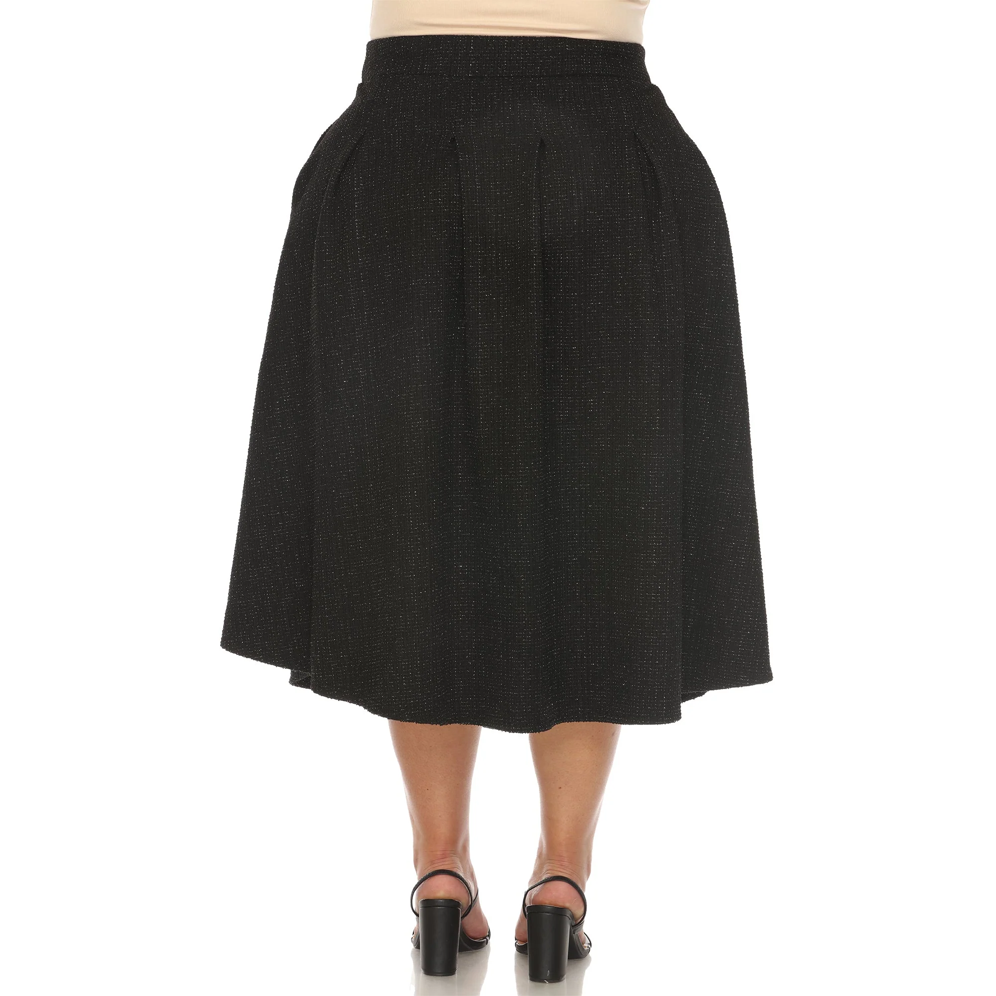 Flared Tweed Skirt - Plus - Image 3