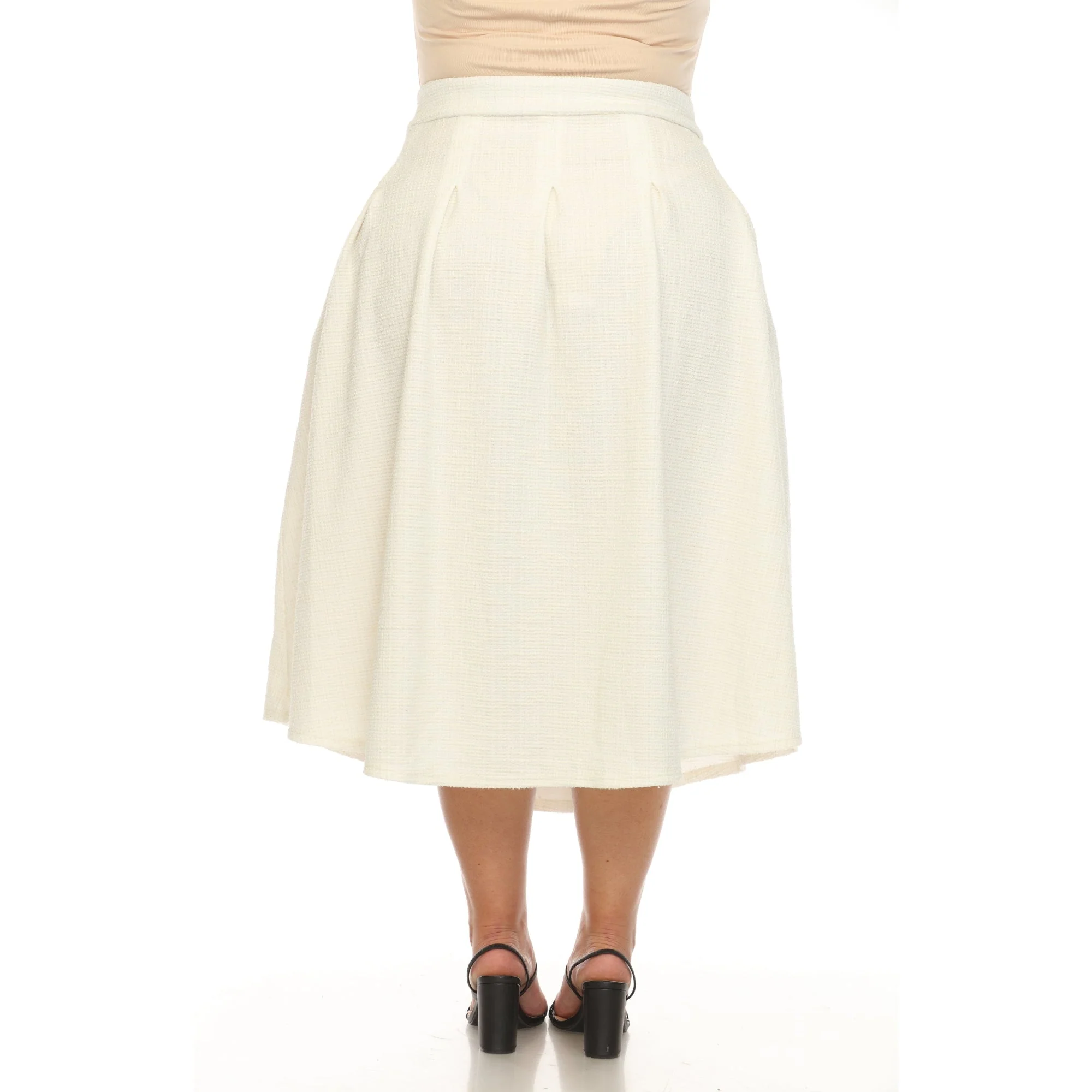 Flared Tweed Skirt - Plus - Image 4