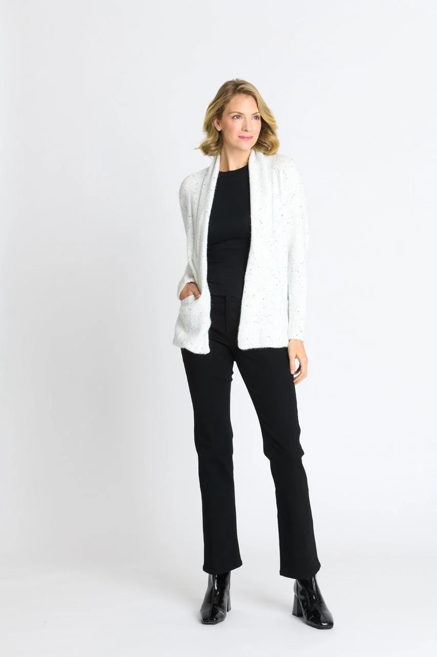 Flecked J-Pocket Cardigan Sweater - Image 5