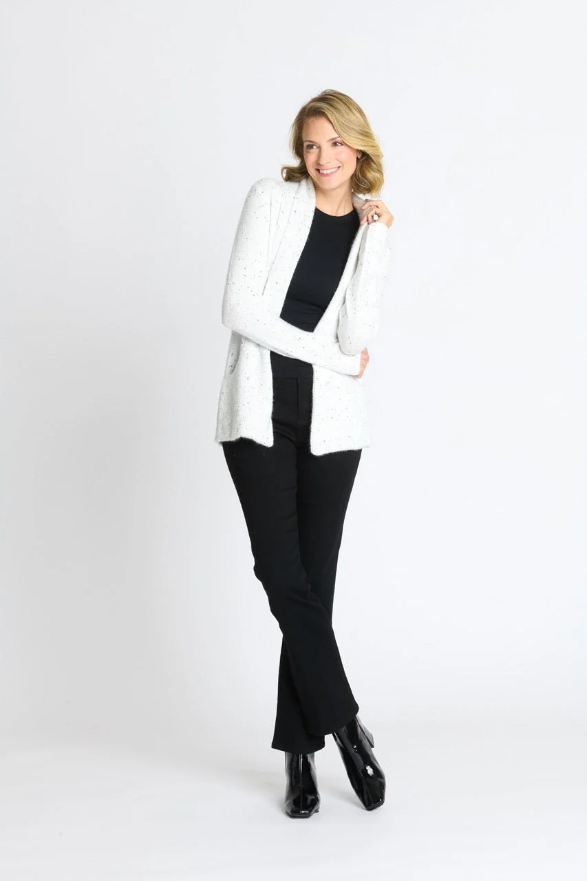 Flecked J-Pocket Cardigan Sweater - Image 6