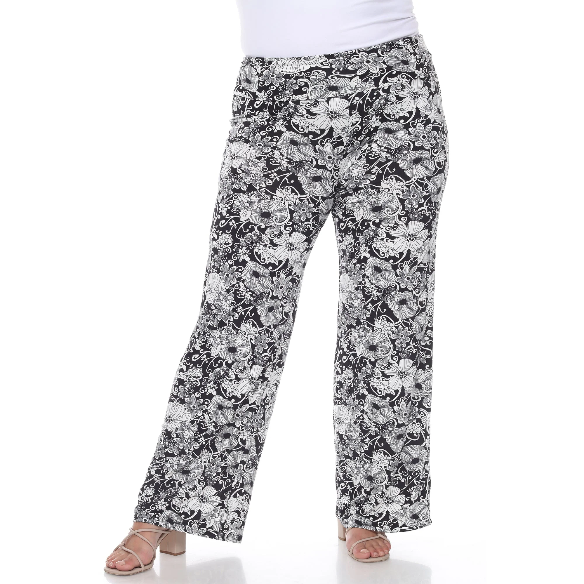 Floral Paisley Palazzo Pants - Plus - Image 10
