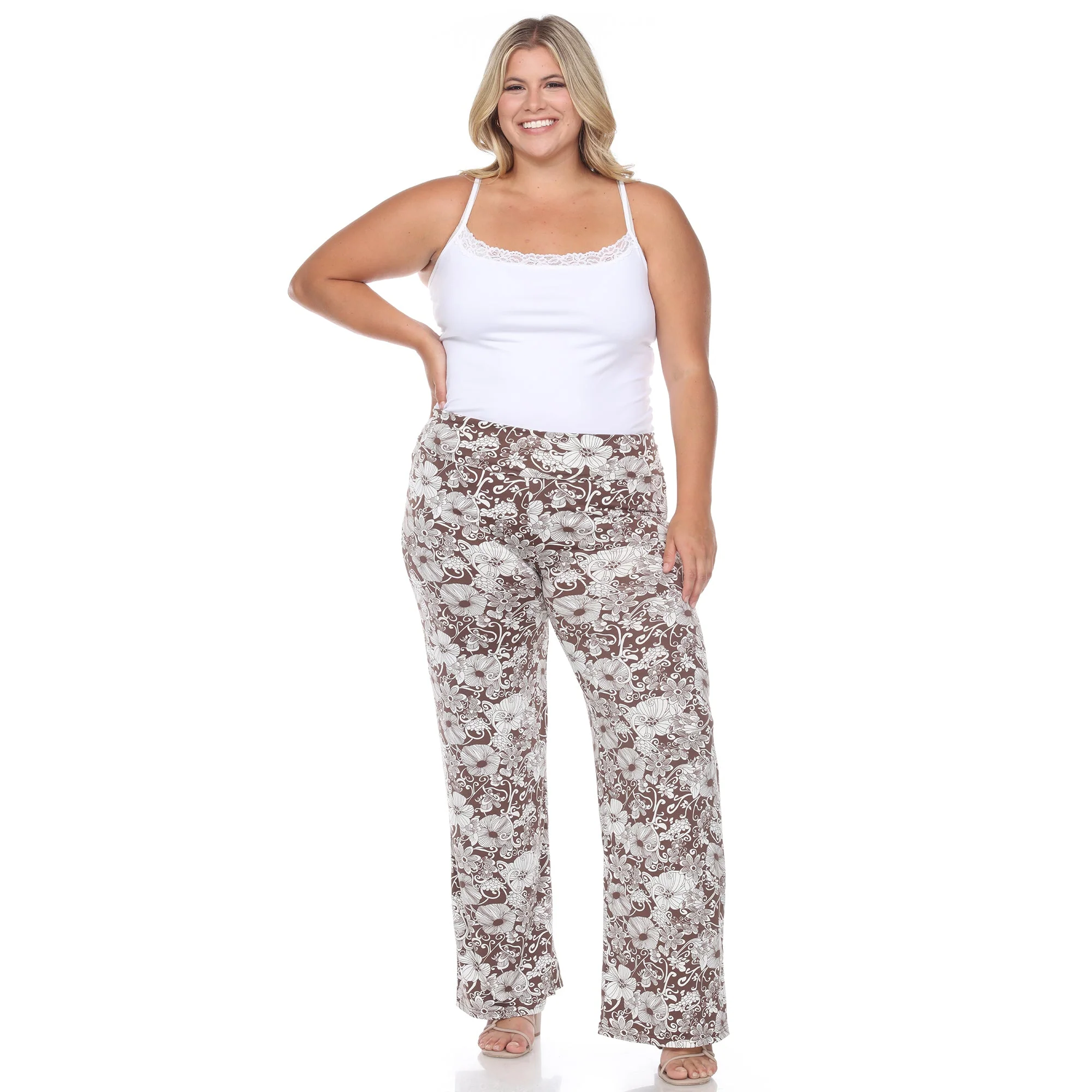 Floral Paisley Palazzo Pants - Plus - Image 15