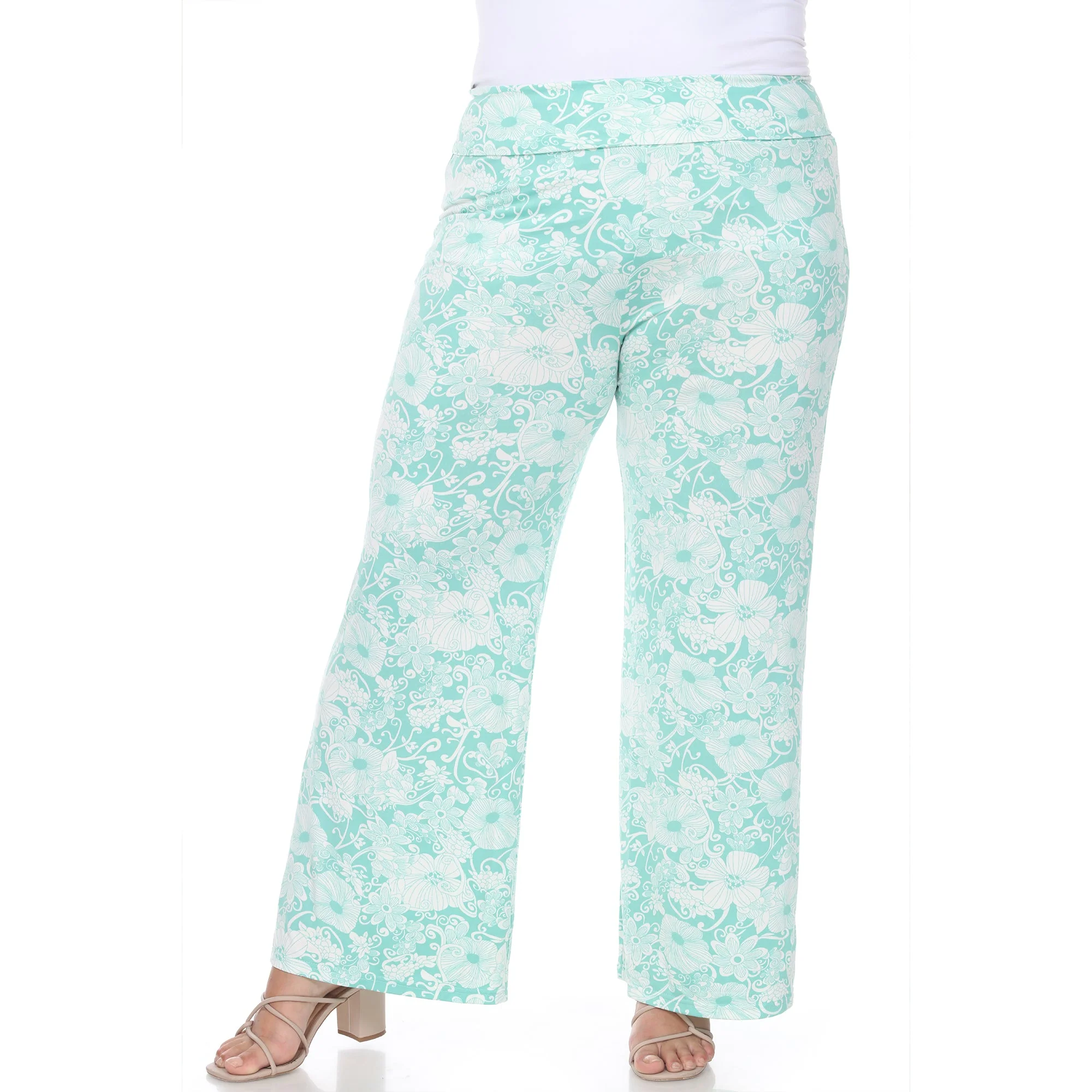 Floral Paisley Palazzo Pants - Plus - Image 21