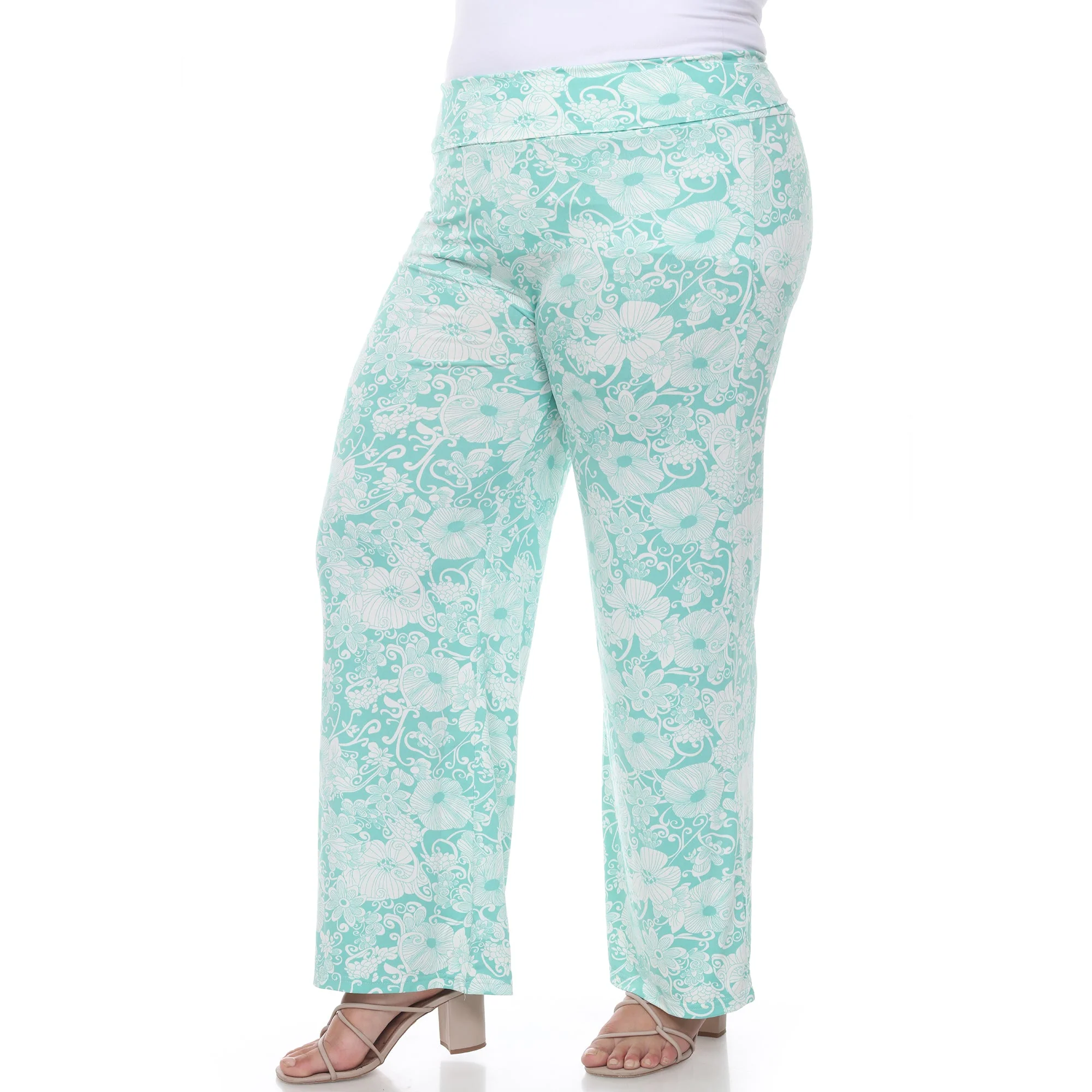 Floral Paisley Palazzo Pants - Plus - Image 23