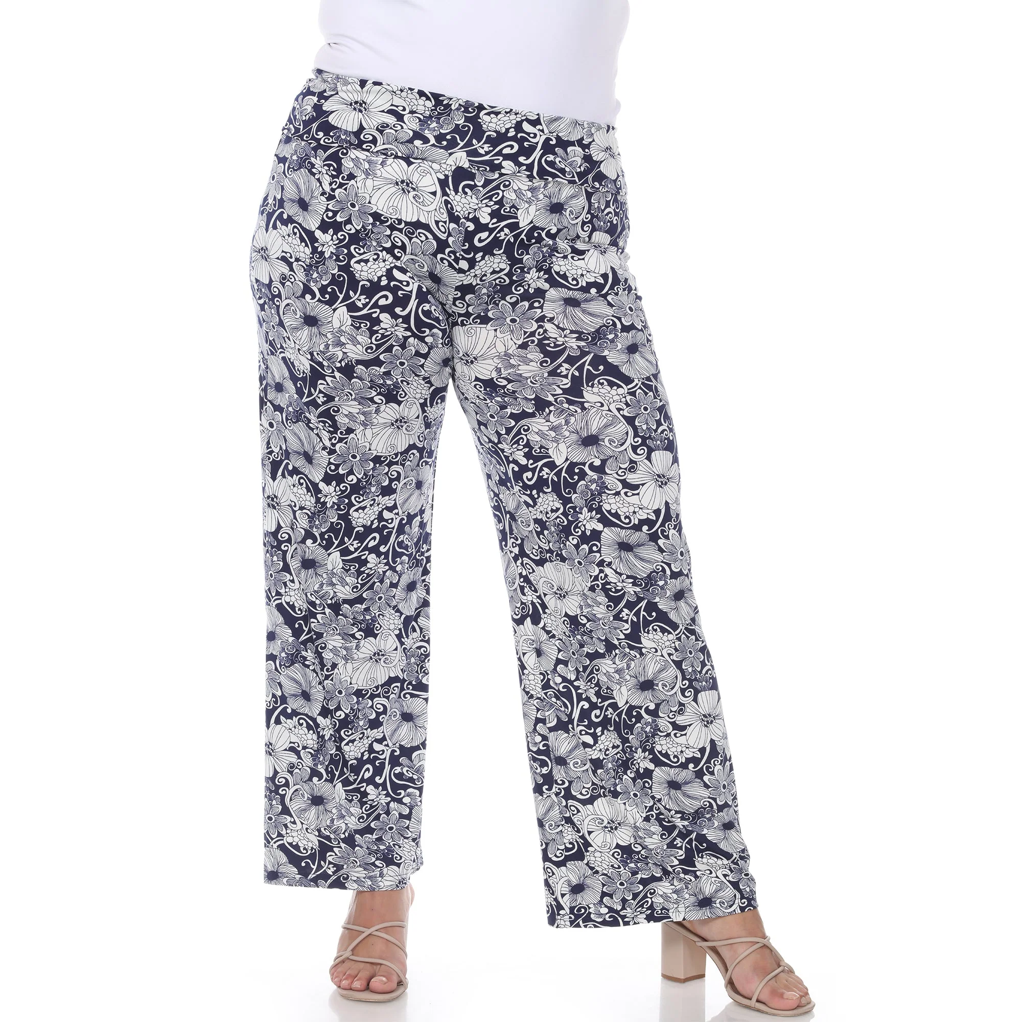 Floral Paisley Palazzo Pants - Plus - Image 6