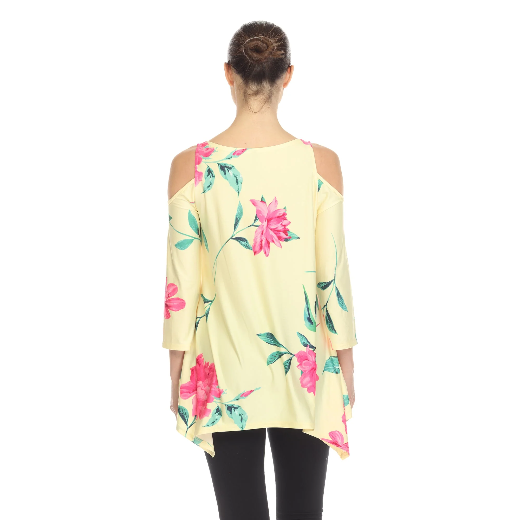 Floral Printed Cold Shoulder Tunic - Image 17