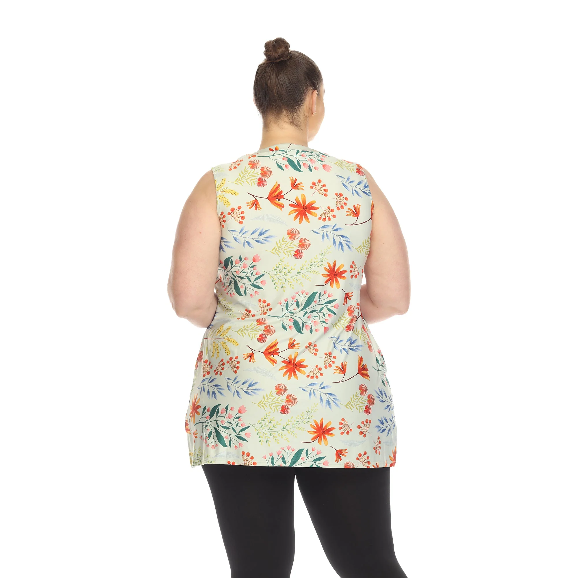 Floral Sleeveless Tunic Top - Plus - Image 11