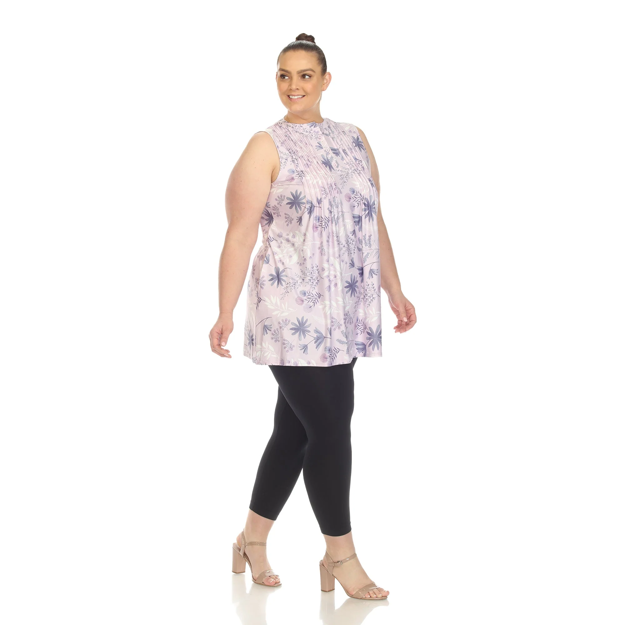 Floral Sleeveless Tunic Top - Plus - Image 28