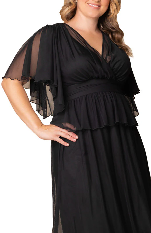 Graceful Tiered Mesh Gown - Plus - Image 3
