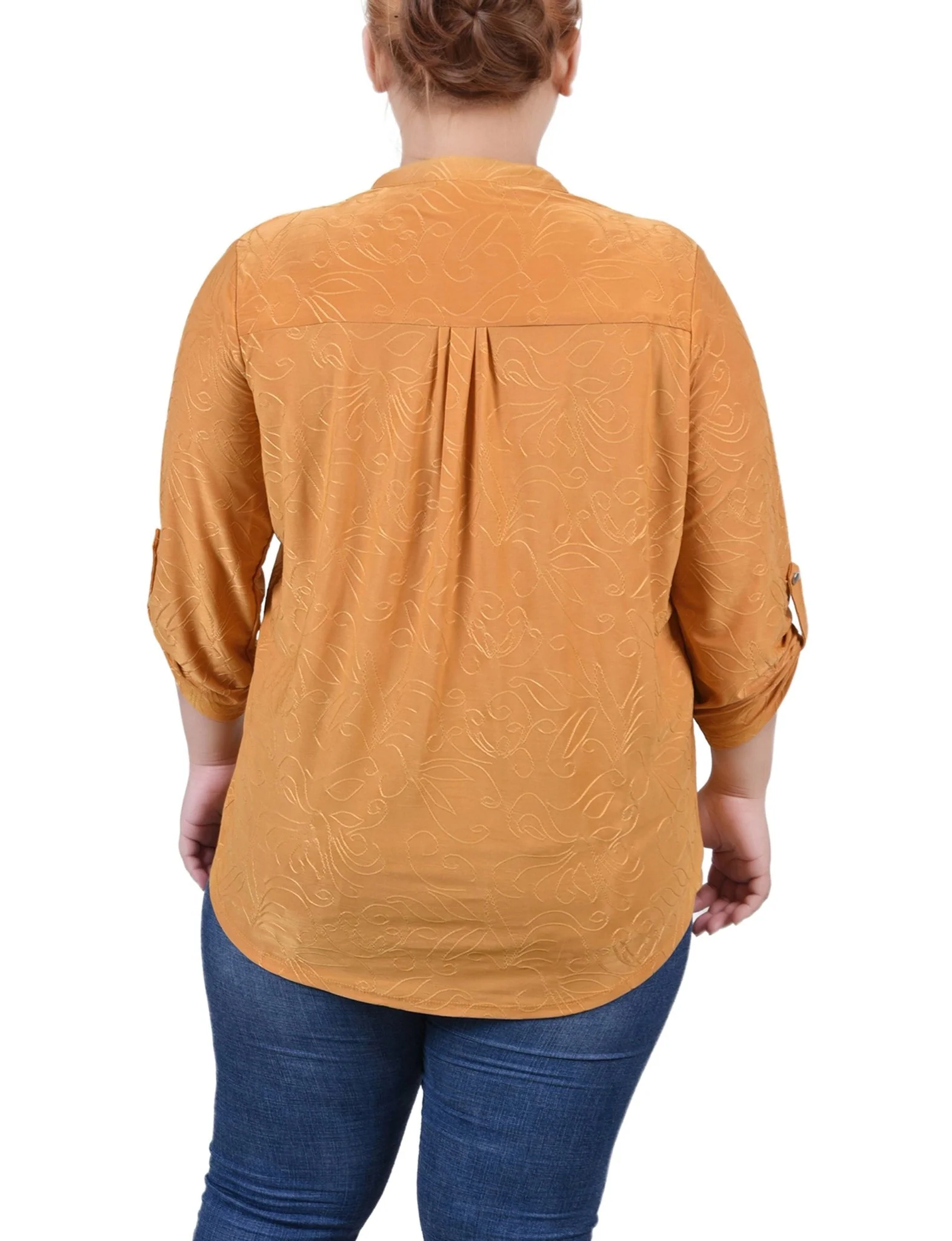 Inca Gold 3/4 Roll Tab Pullover Top - Plus - Image 4