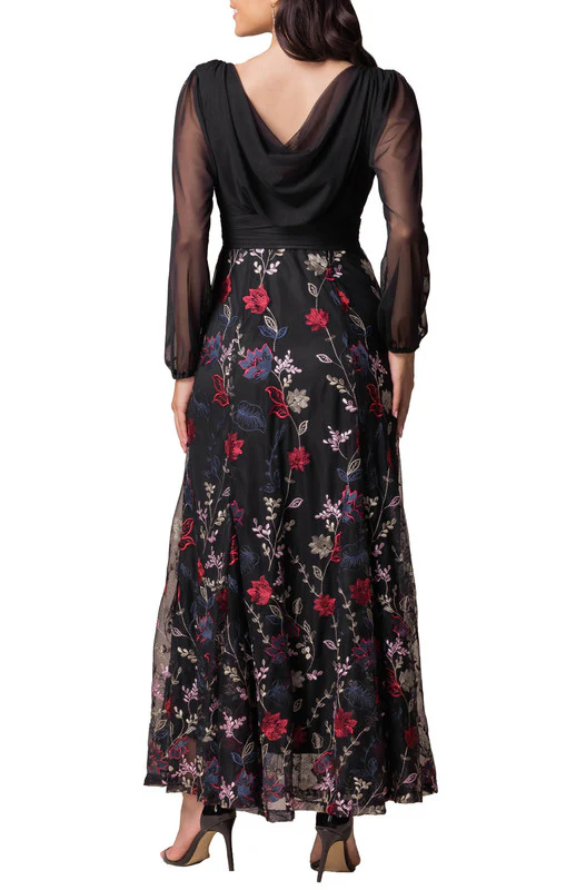 Isabella Embroidered Mesh Gown - Image 2