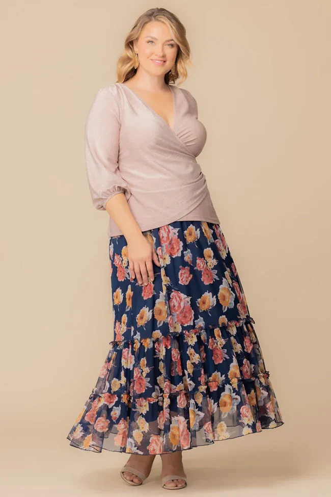 Isla Tiered Mesh Maxi Skirt - Plus - Image 4