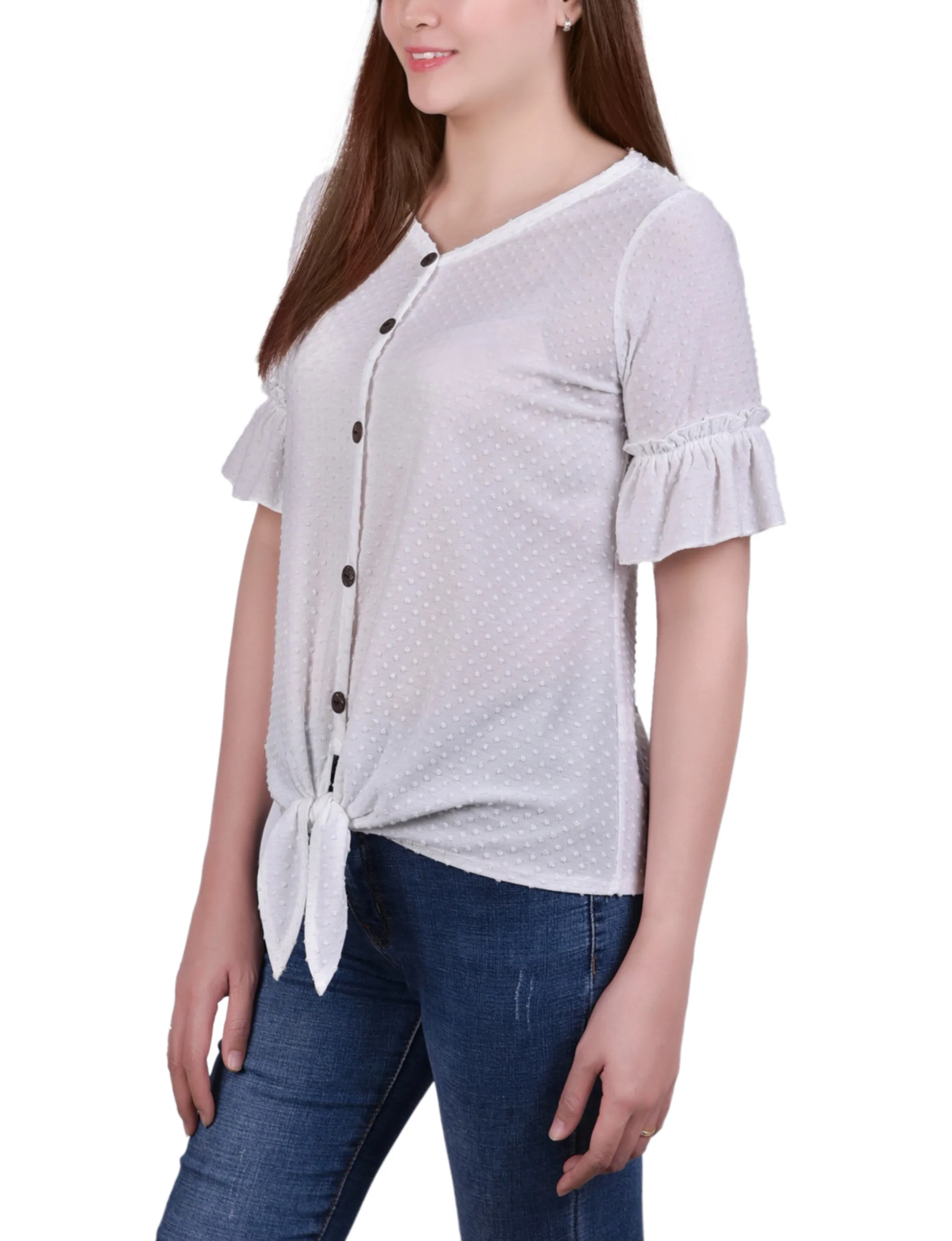 Ivory Bell Sleeve Top - Image 2