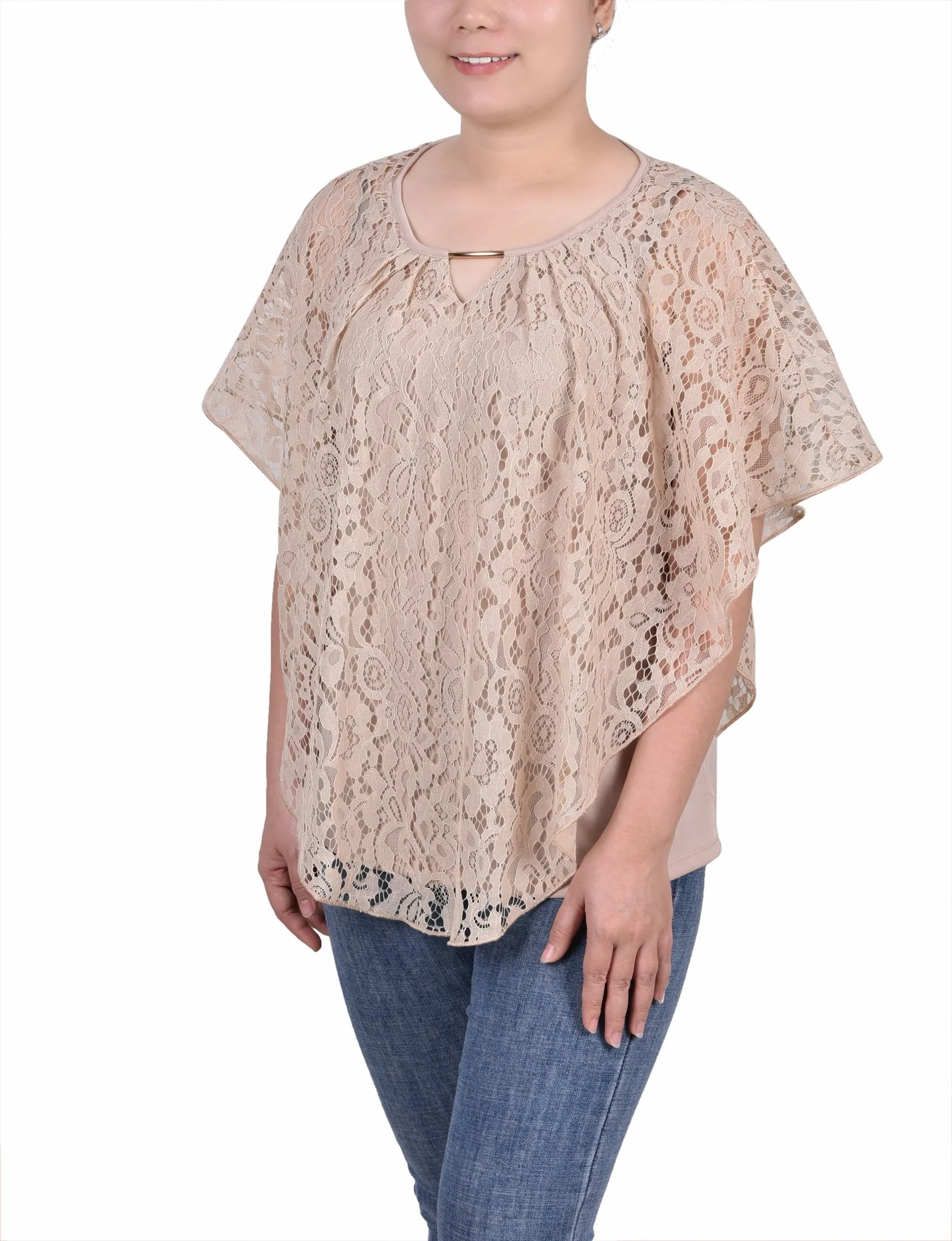 Lace Poncho With Bar - Petite - Image 8
