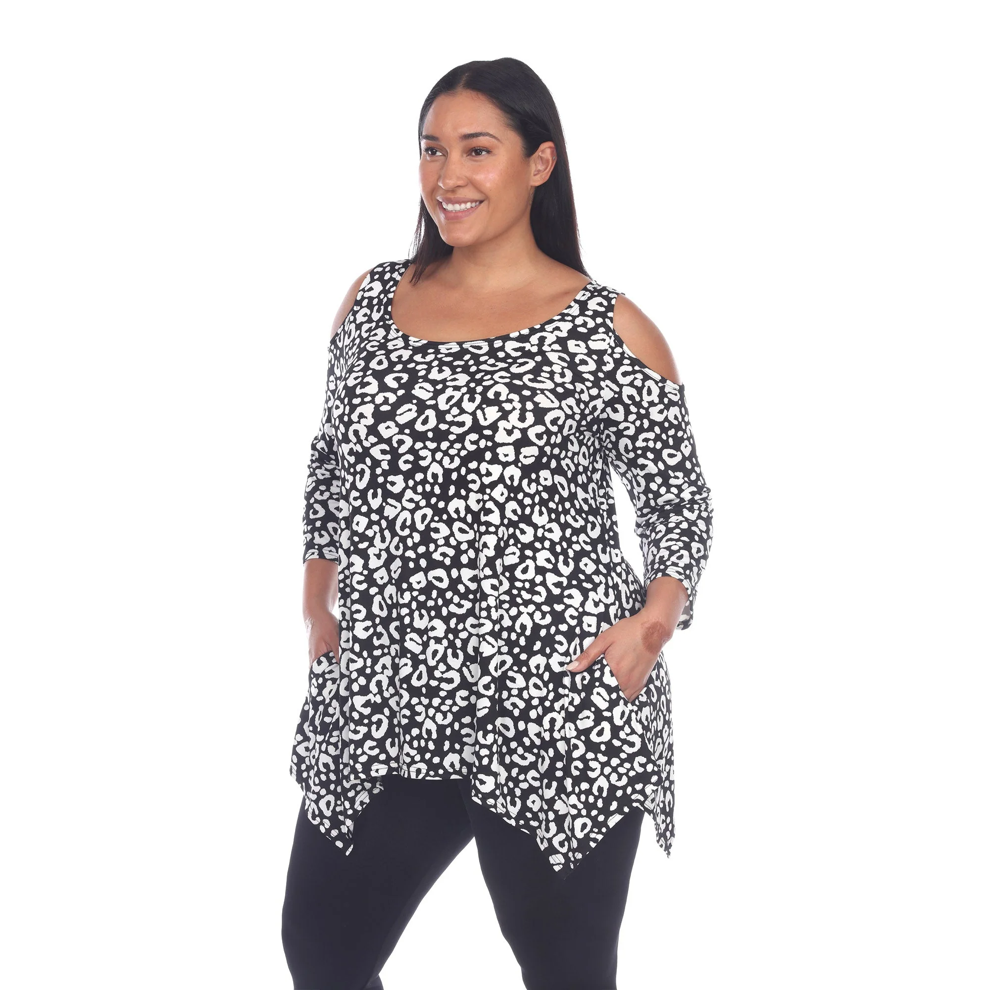 Leopard Cold Shoulder Tunic - Plus - Image 12