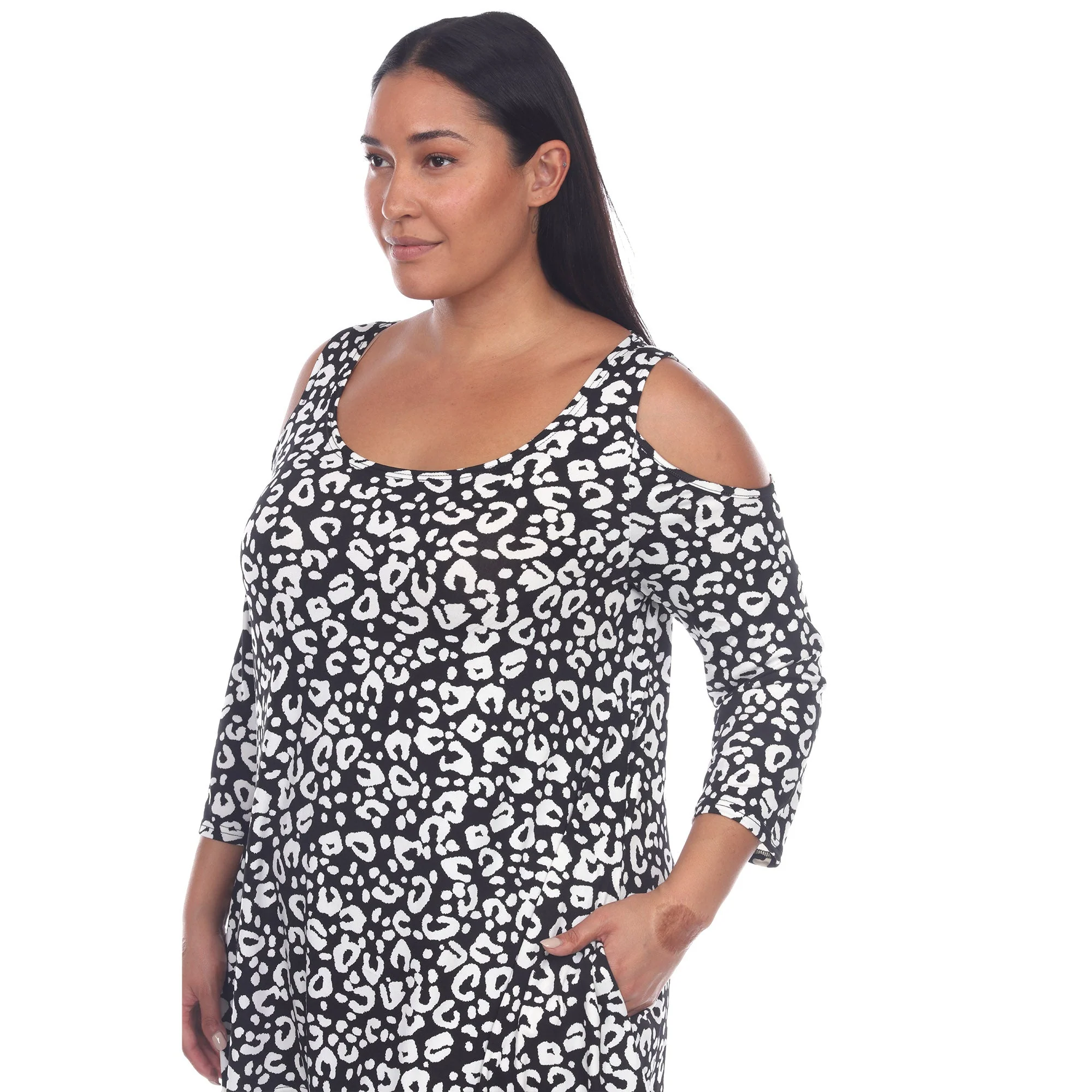Leopard Cold Shoulder Tunic - Plus - Image 15