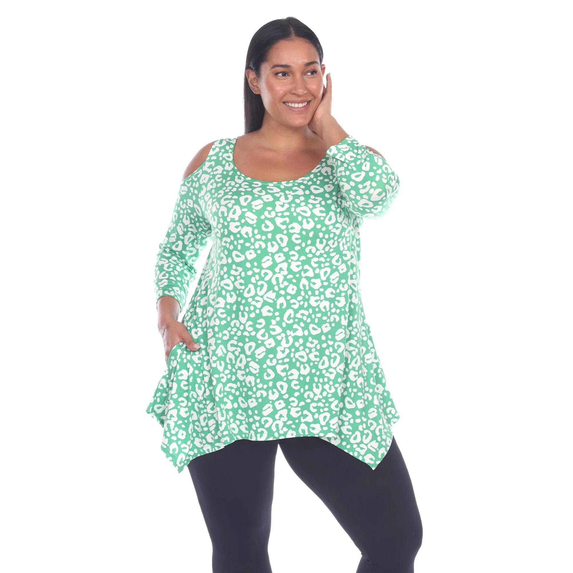 Leopard Cold Shoulder Tunic - Plus - Image 21