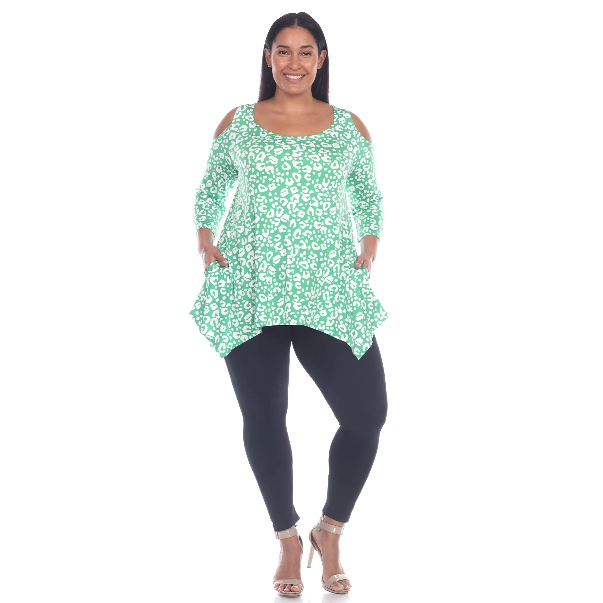 Leopard Cold Shoulder Tunic - Plus - Image 24
