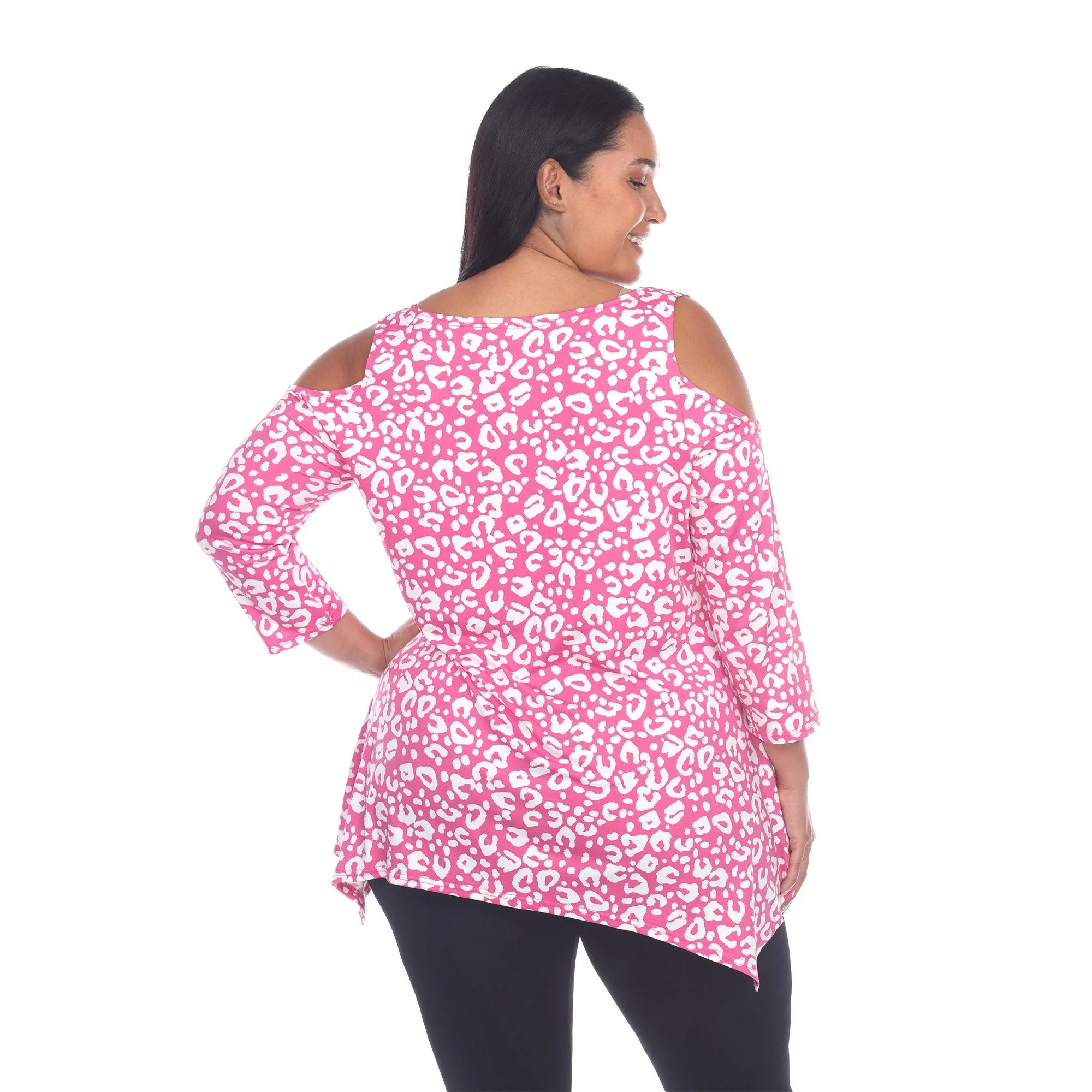 Leopard Cold Shoulder Tunic - Plus - Image 3