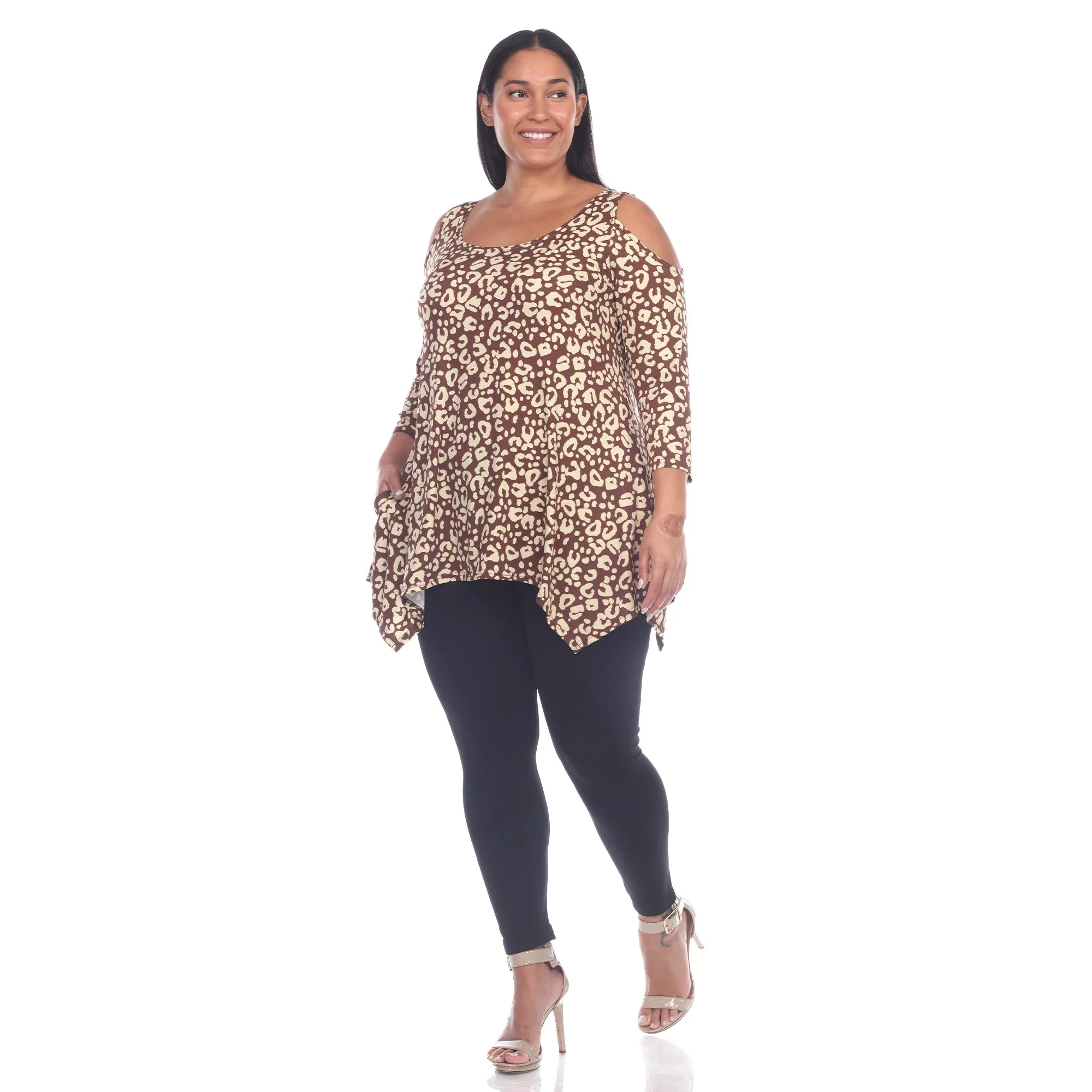 Leopard Cold Shoulder Tunic - Plus - Image 9