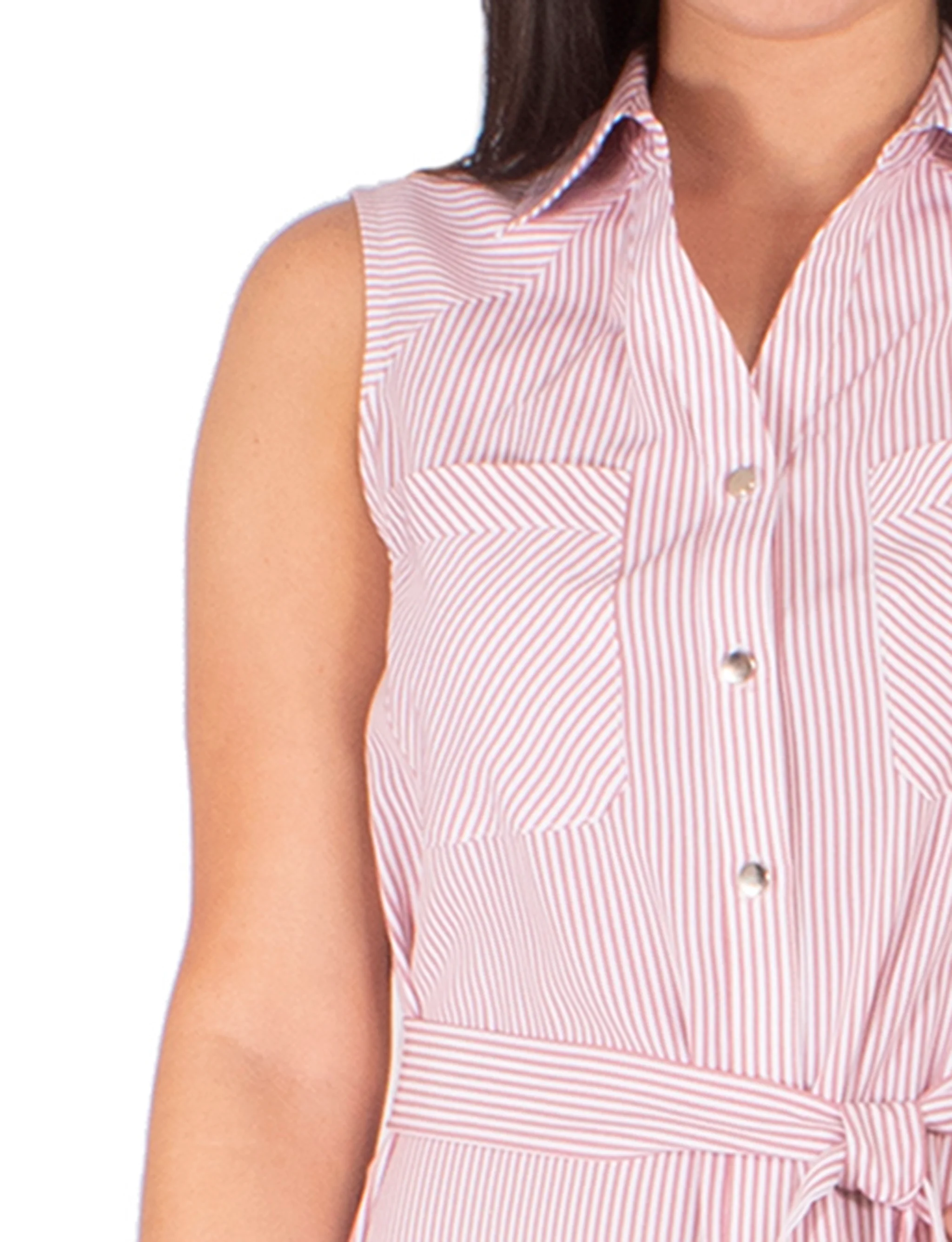 Lilas Tortorella Sleeveless Shirtdress - Image 3